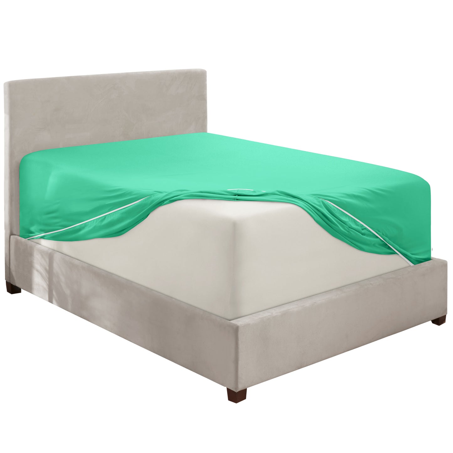 Nestl Bedding Twin Fitted Sheet - Single Fitted Deep Pocket Sheet - Fits Mattress Perfectly - Soft Wrinkle Free Sheet - 1 Fitted Sheet Only
