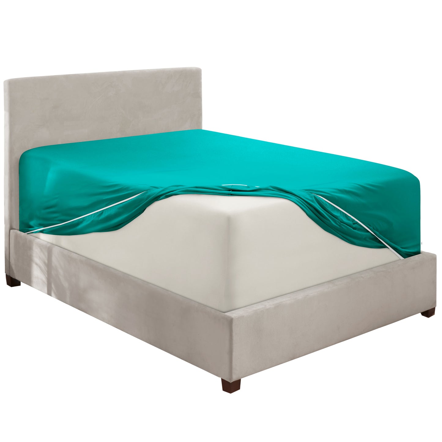 Nestl Bedding Twin Fitted Sheet - Single Fitted Deep Pocket Sheet - Fits Mattress Perfectly - Soft Wrinkle Free Sheet - 1 Fitted Sheet Only