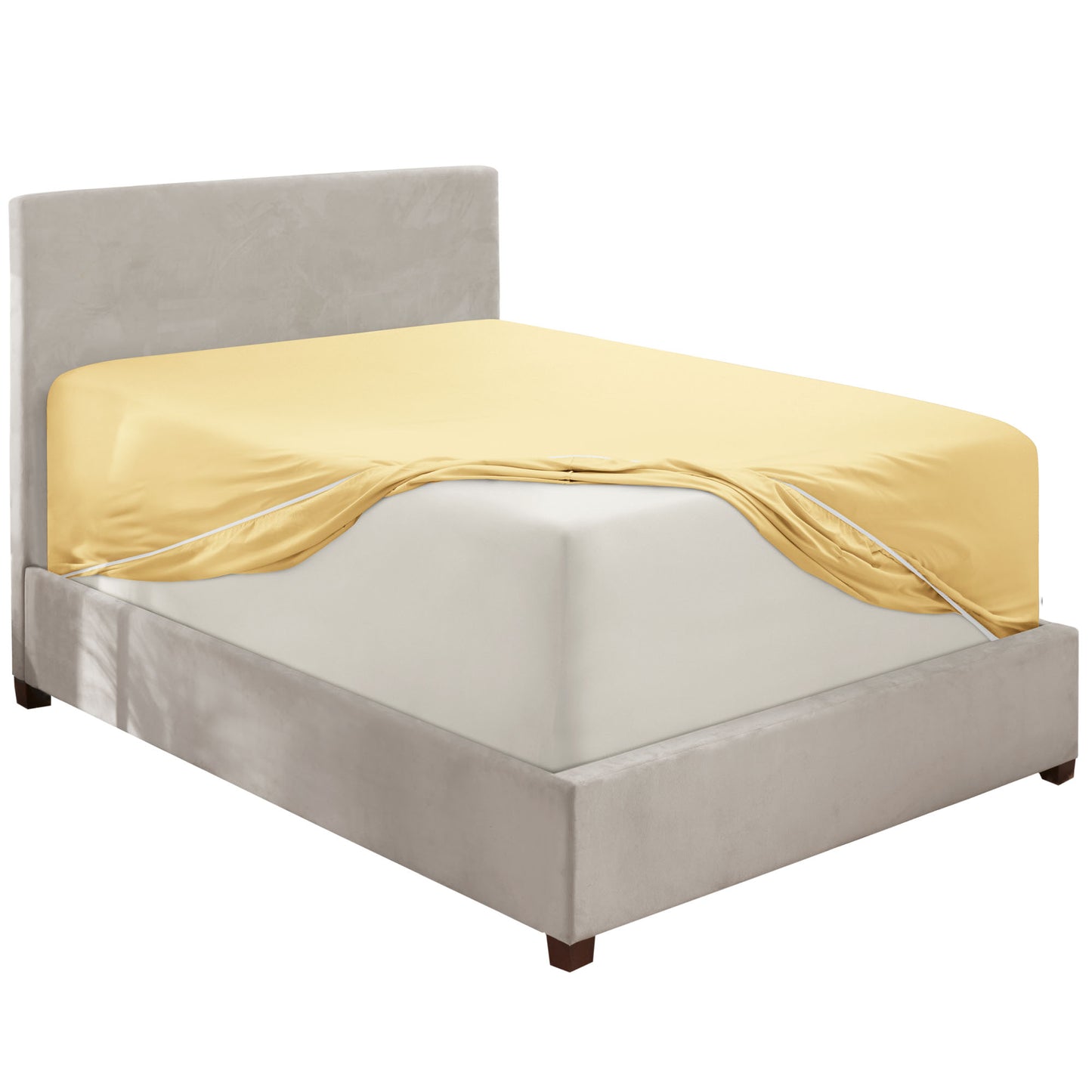 Nestl Bedding Twin Fitted Sheet - Single Fitted Deep Pocket Sheet - Fits Mattress Perfectly - Soft Wrinkle Free Sheet - 1 Fitted Sheet Only