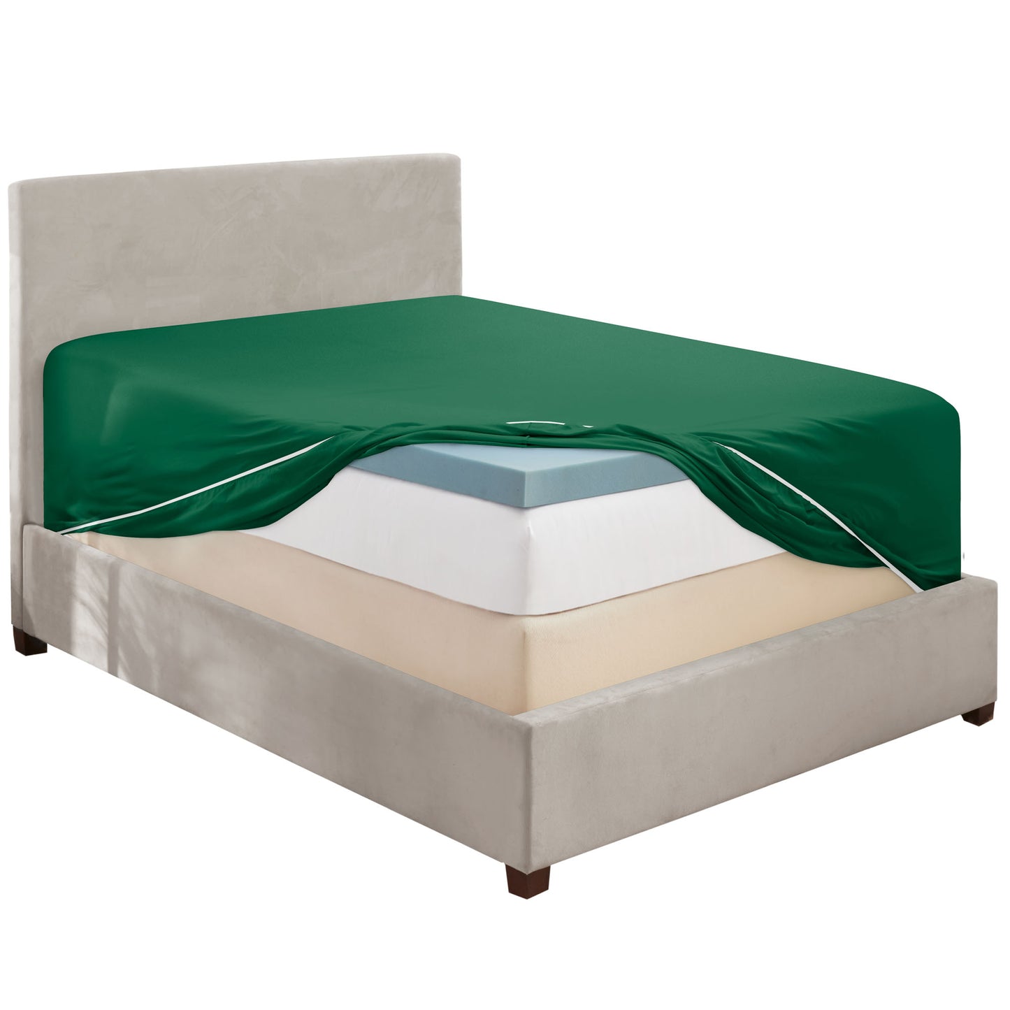 Nestl Bedding Twin Fitted Sheet - Single Fitted Deep Pocket Sheet - Fits Mattress Perfectly - Soft Wrinkle Free Sheet - 1 Fitted Sheet Only