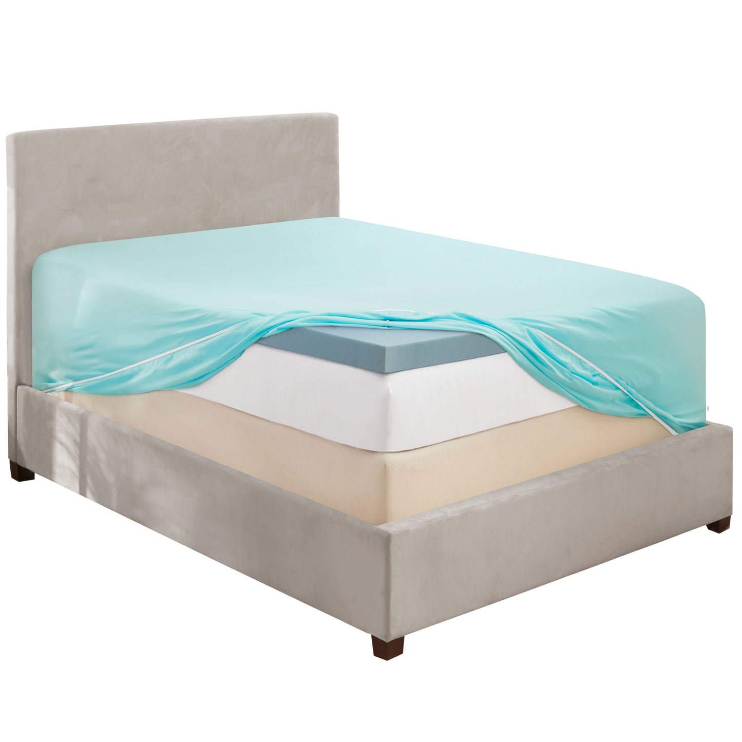 Nestl Bedding Twin Fitted Sheet - Single Fitted Deep Pocket Sheet - Fits Mattress Perfectly - Soft Wrinkle Free Sheet - 1 Fitted Sheet Only