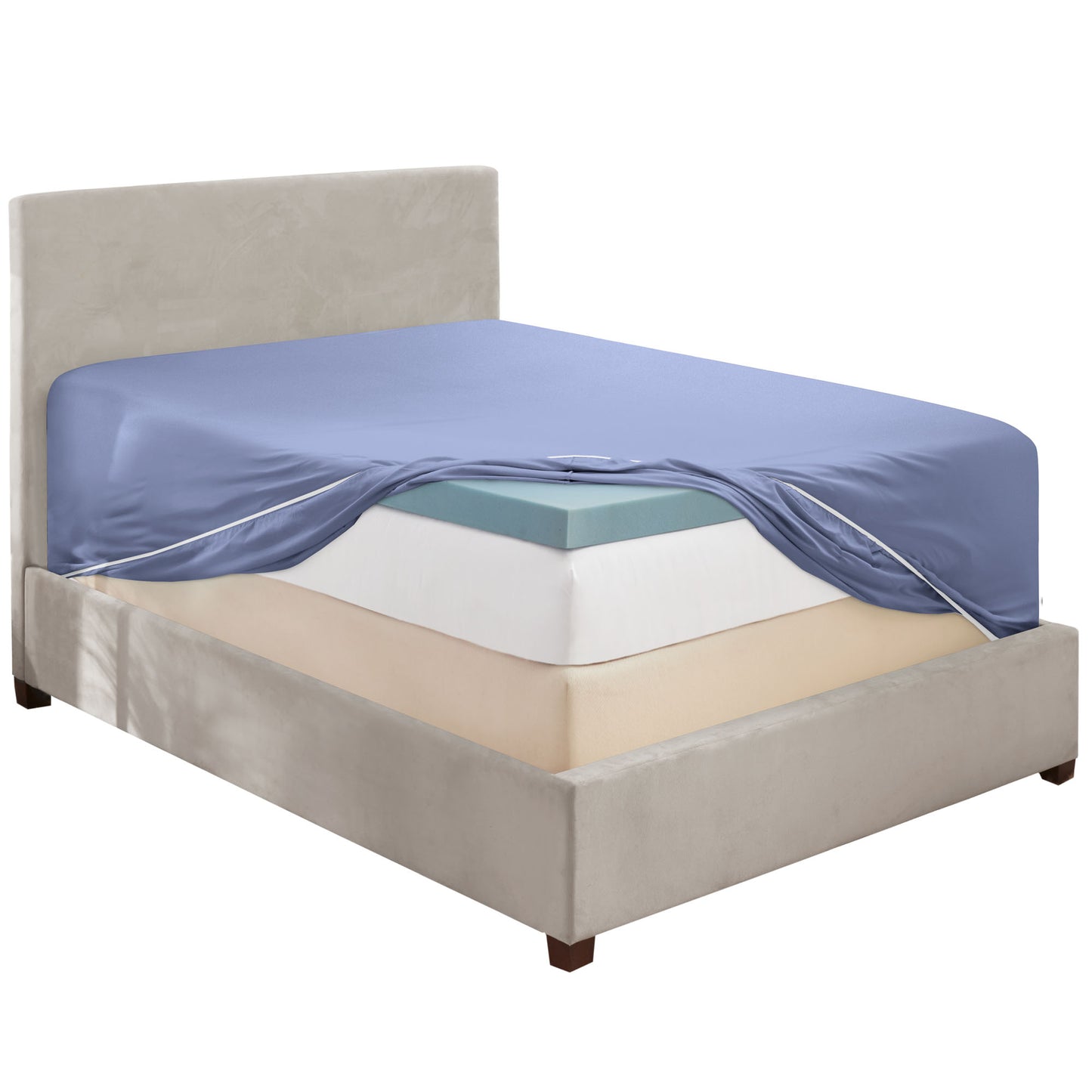 Nestl Bedding Twin Fitted Sheet - Single Fitted Deep Pocket Sheet - Fits Mattress Perfectly - Soft Wrinkle Free Sheet - 1 Fitted Sheet Only