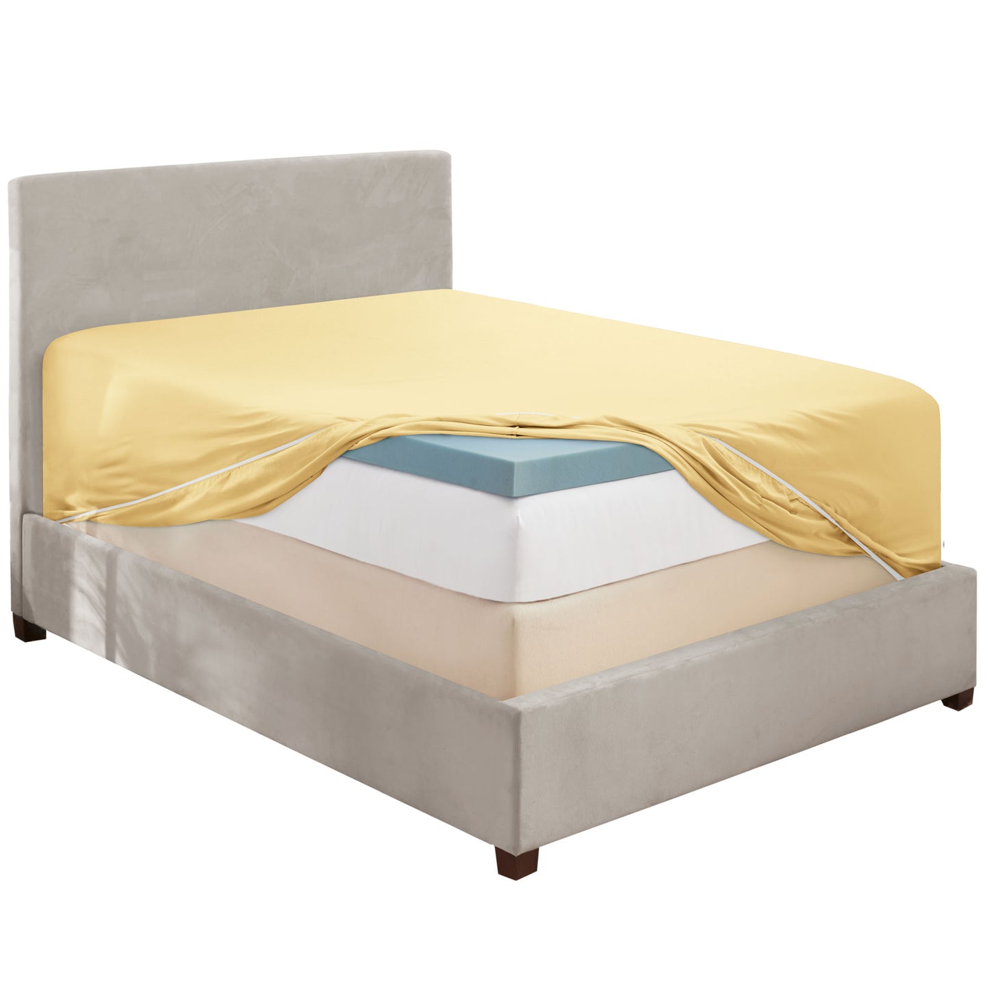 Nestl Bedding Twin Fitted Sheet - Single Fitted Deep Pocket Sheet - Fits Mattress Perfectly - Soft Wrinkle Free Sheet - 1 Fitted Sheet Only