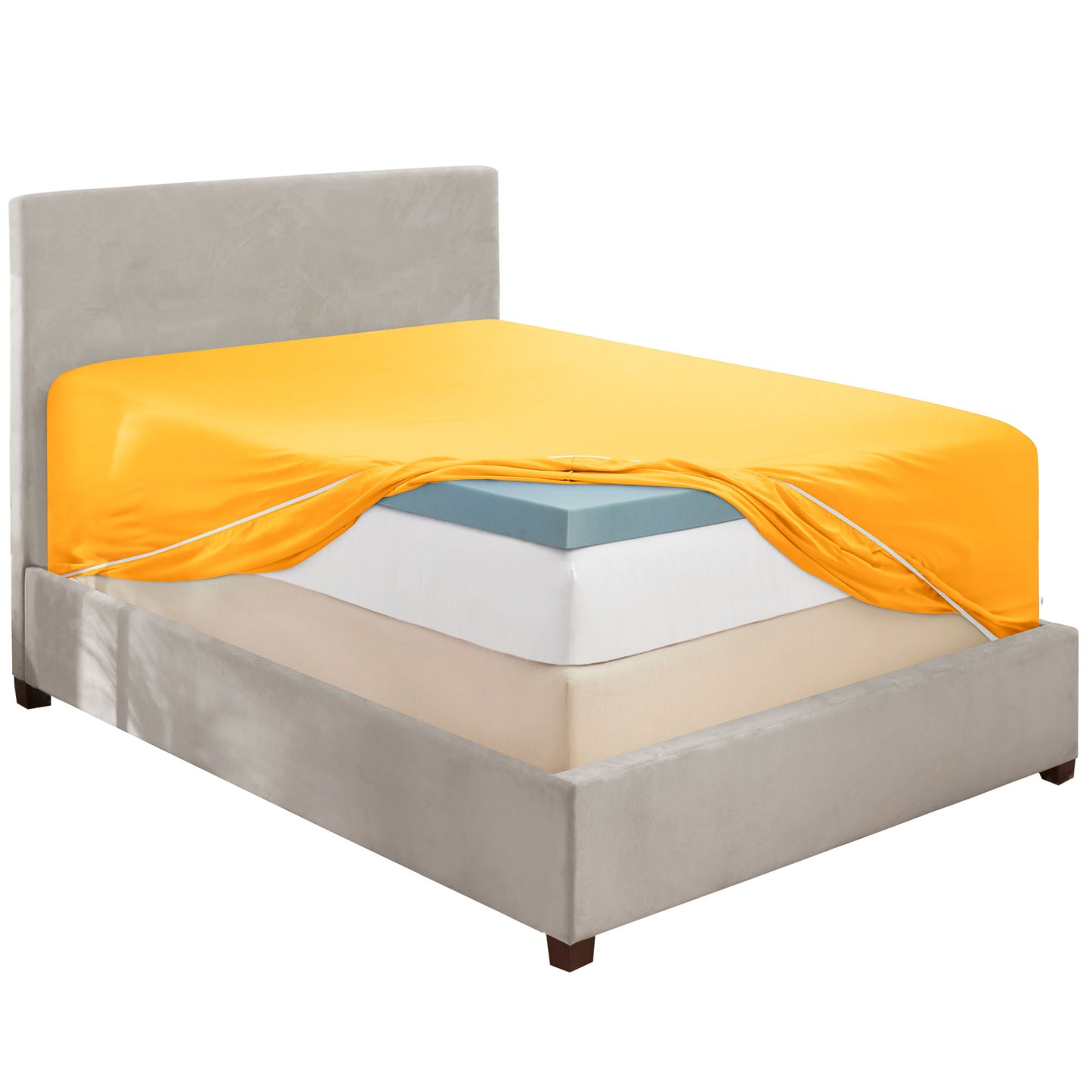Nestl Bedding Twin Fitted Sheet - Single Fitted Deep Pocket Sheet - Fits Mattress Perfectly - Soft Wrinkle Free Sheet - 1 Fitted Sheet Only
