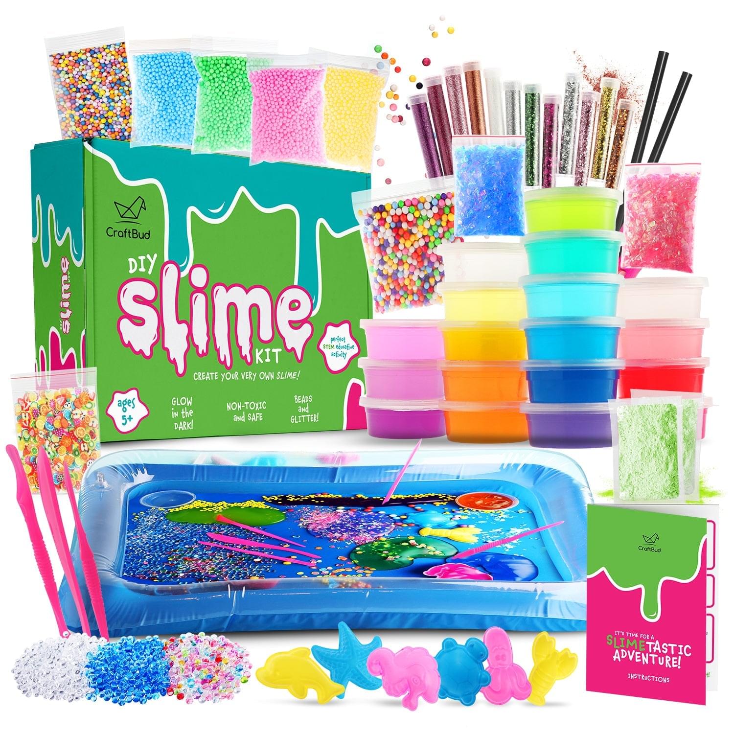 DIY Slime Kit for Girls Boys - Ultimate Glow in the Dark Glitter