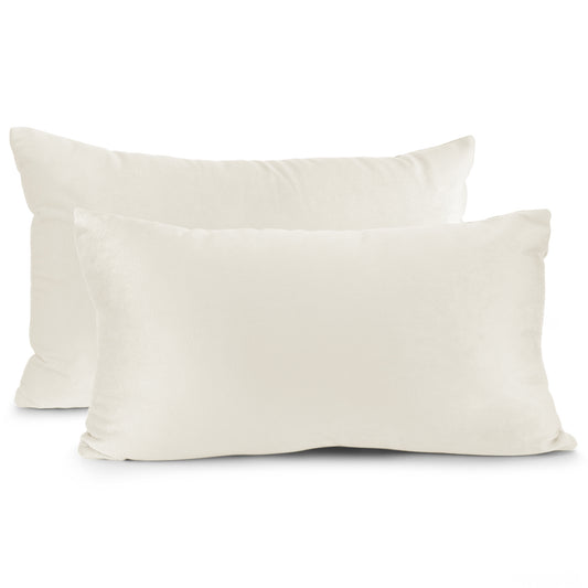 2 Pack 12 x 20 Nestl Throw Pillow Covers, Cozy Velvet Decorative Outdoor Pillow