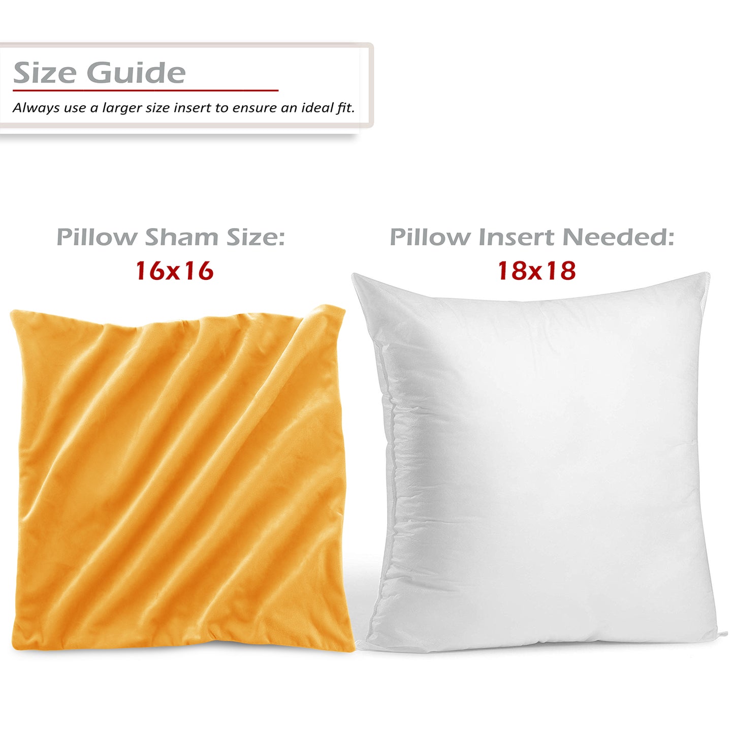 Holiday Nestl Throw Pillow Covers, Cozy Velvet Decorative Outdoor Pillow Covers 16x16 & 18x18 Inches, Soft Solid Cushion Covers for Sofa, Bed and Car, Set of 2