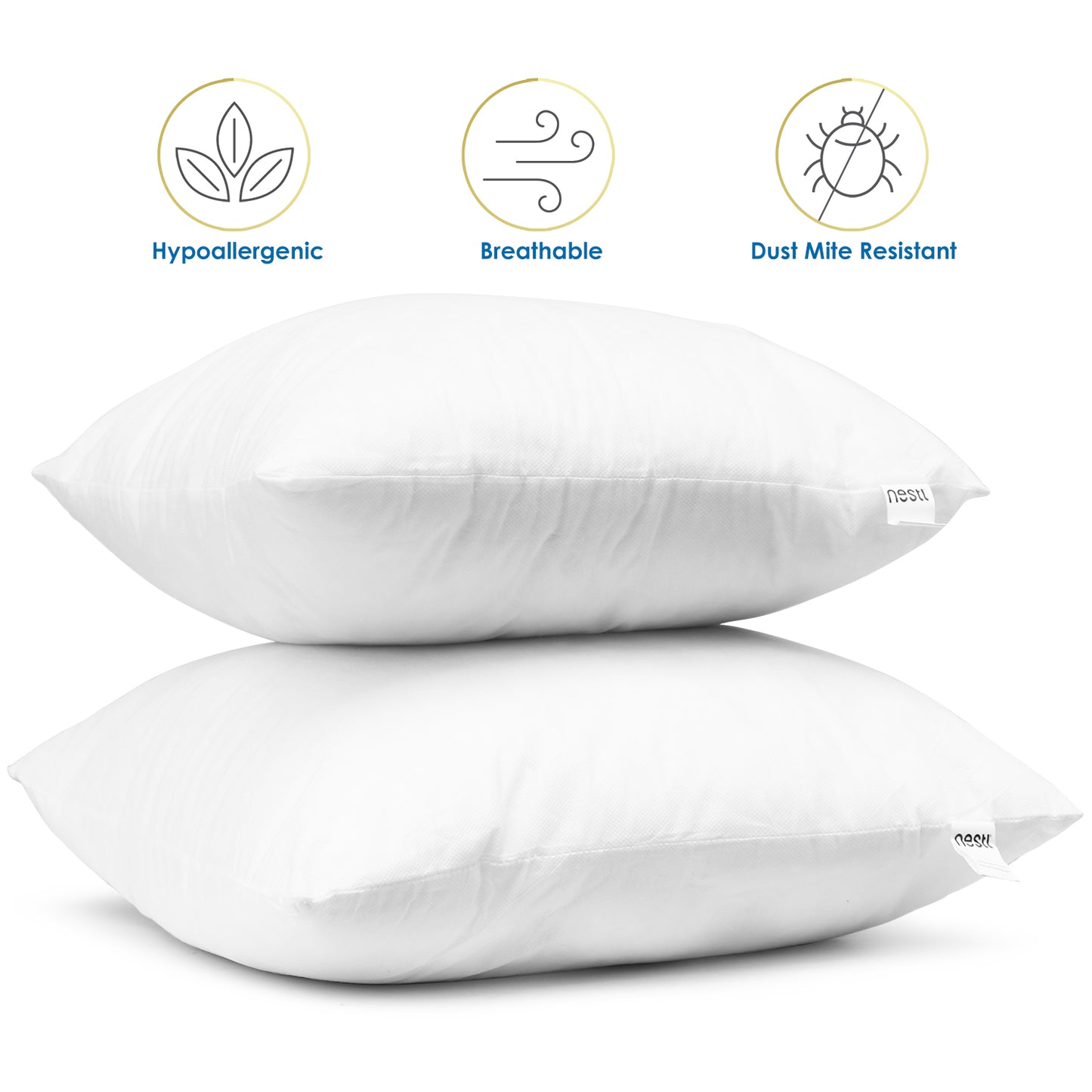 Nestl Couch Throw Pillow Inserts - Premium Hypoallergennic Pillow Cushion, Decorative Pillows Inserts, Plain Throw Pillows