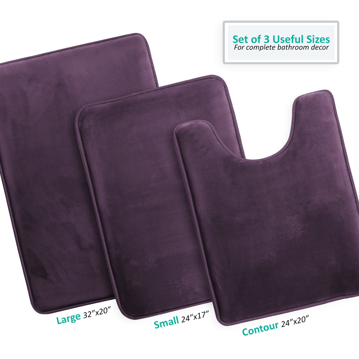 Clara ™ by Clara Clark® Memory Foam Bath Mat - 3 Pack