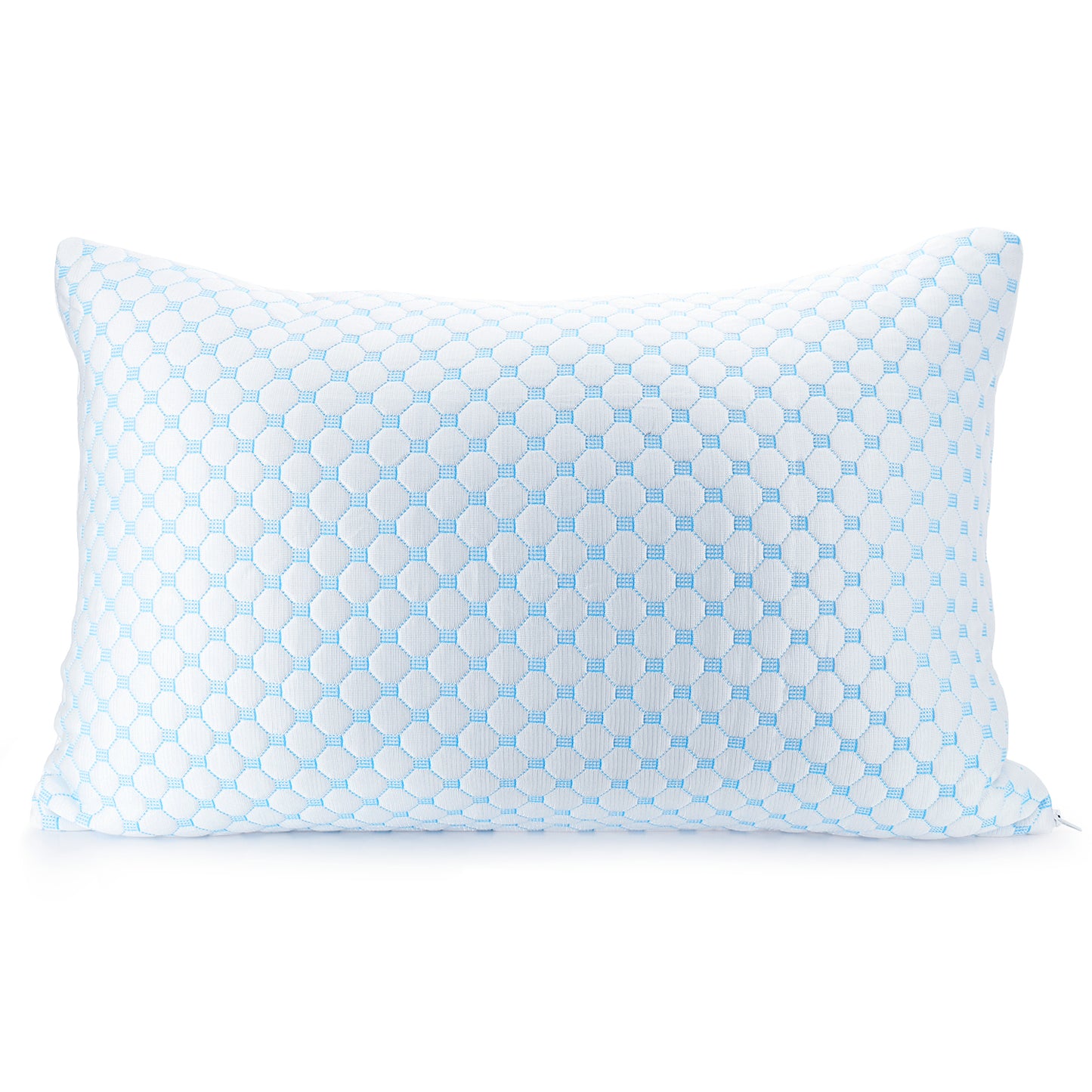 Virtu Ice Pillow Heat and Moisture Reducing Ice Silk and Gel Infused Memory Foam Pillow. Adjustable, Washable, Breathable