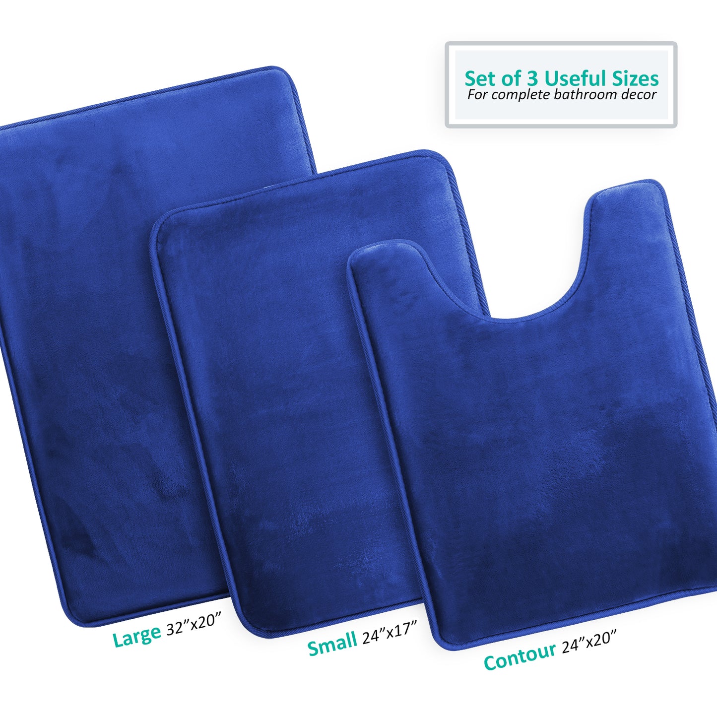Clara ™ by Clara Clark® Memory Foam Bath Mat - 3 Pack