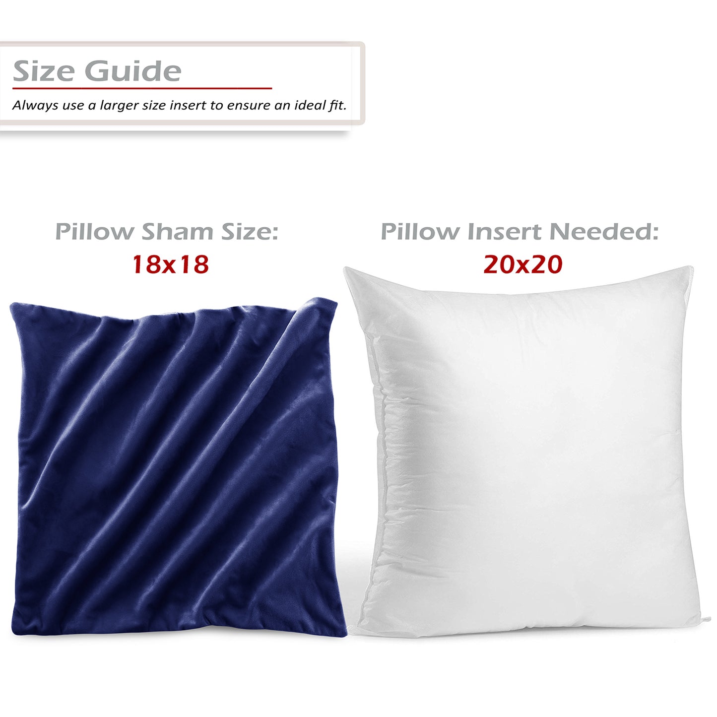 Holiday Nestl Throw Pillow Covers, Cozy Velvet Decorative Outdoor Pillow Covers 16x16 & 18x18 Inches, Soft Solid Cushion Covers for Sofa, Bed and Car, Set of 2