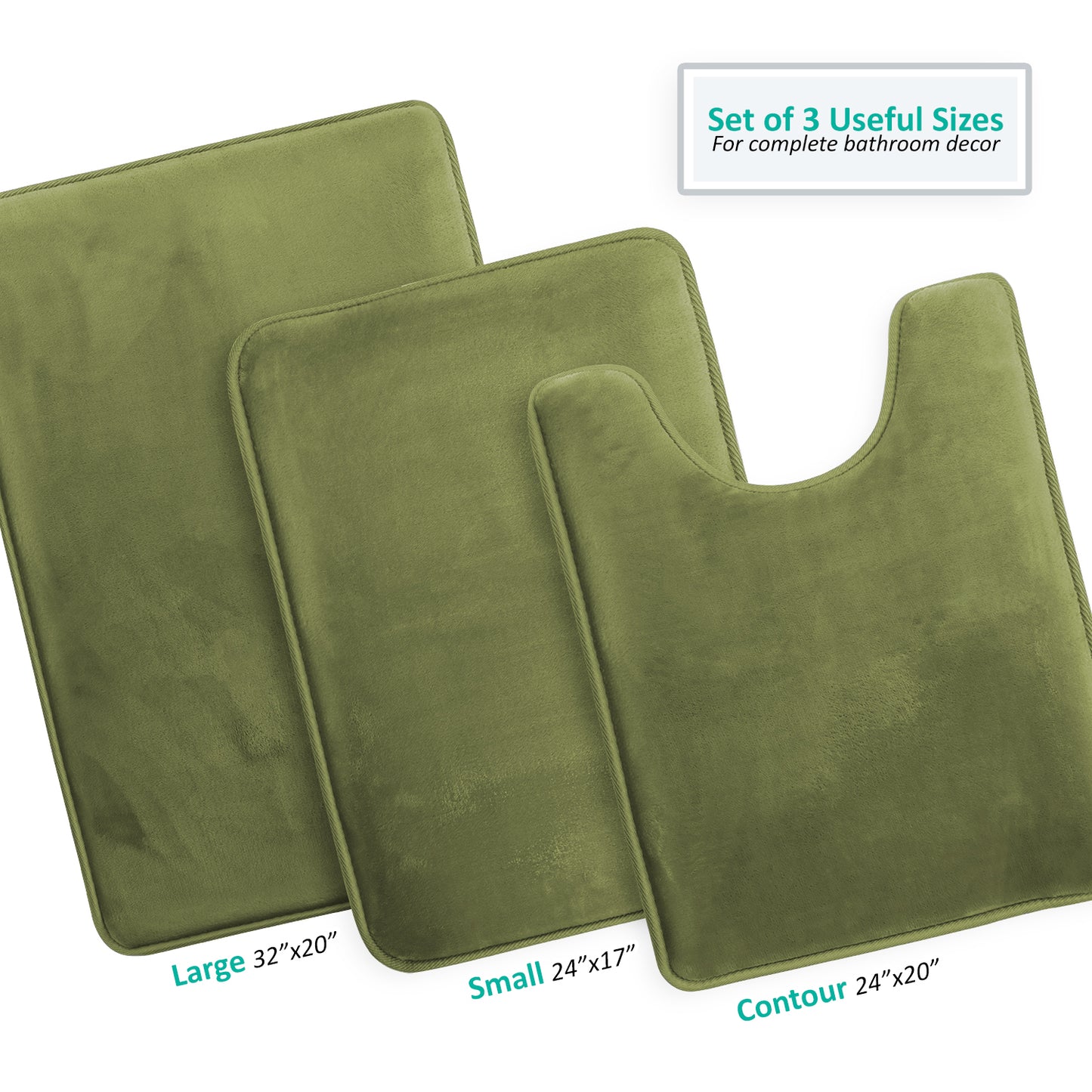 Clara ™ by Clara Clark® Memory Foam Bath Mat - 3 Pack