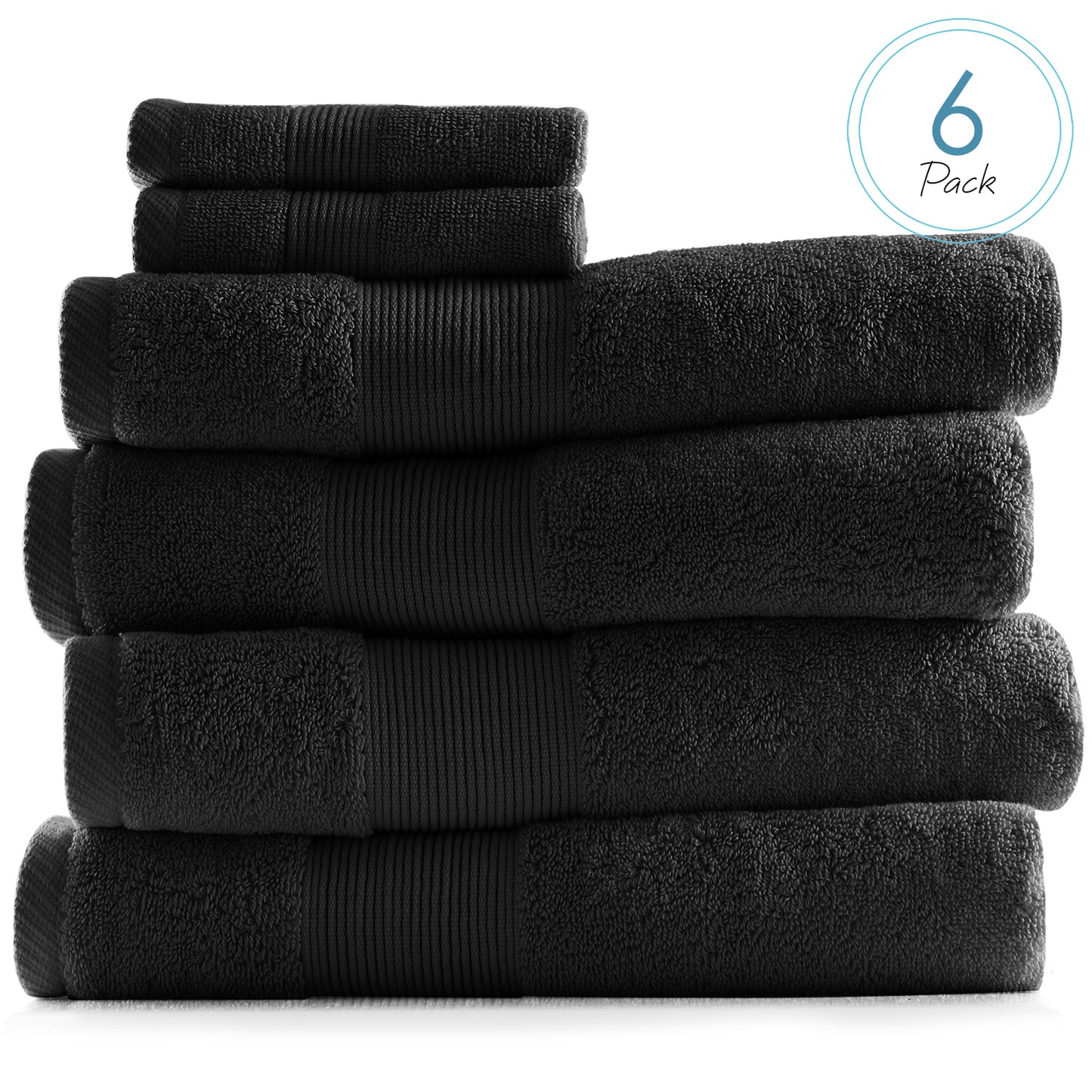 Hearth & Harbor 700 GSM Hand & Bath Towel Collection – 100% Cotton Luxury Set of 4 Bath Towels & 2 Wash Cloths – Ultra Soft & Highly Absorbent Beach, Spa & Bathroom Body Shower Towels