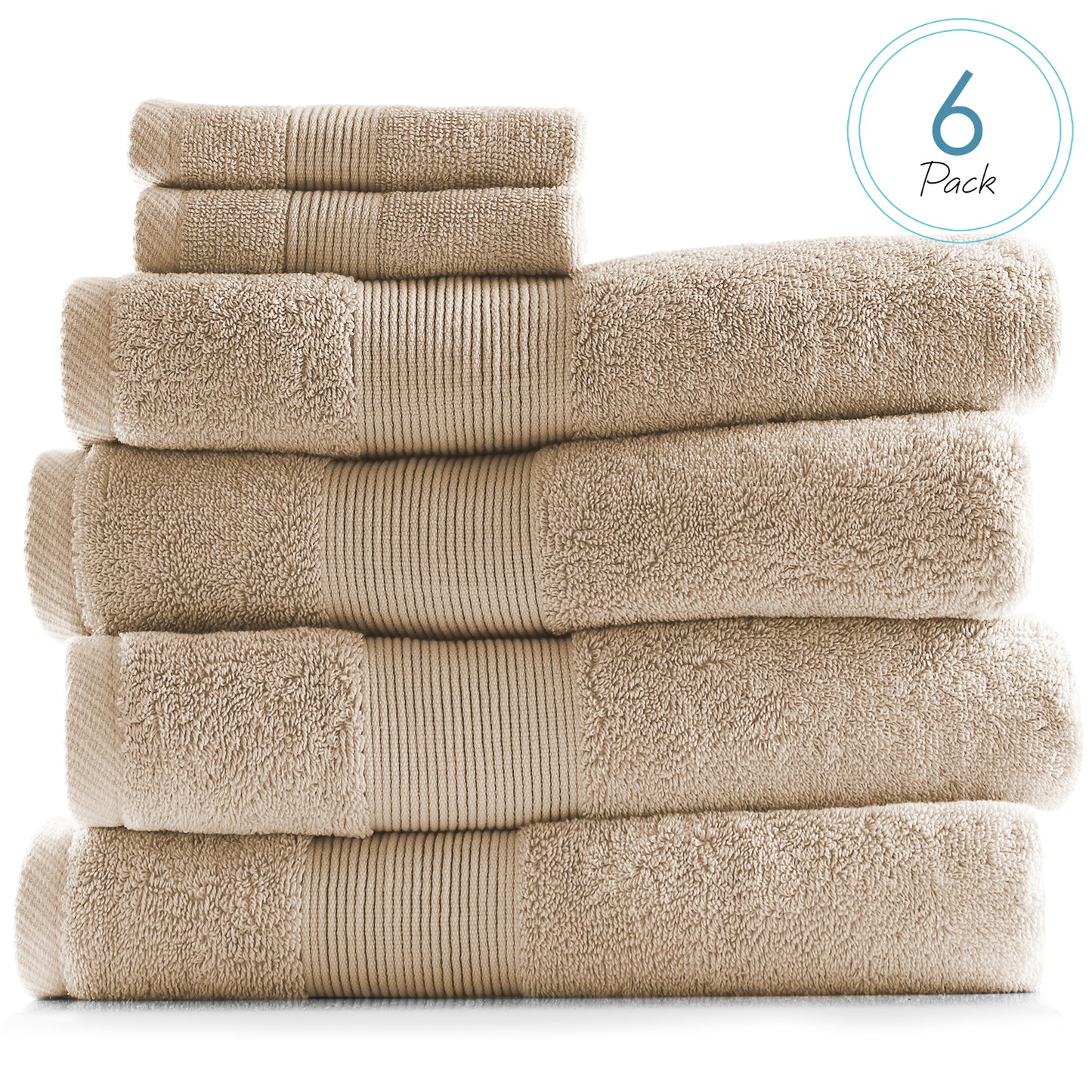 Hearth & Harbor 700 GSM Hand & Bath Towel Collection – 100% Cotton Luxury Set of 4 Bath Towels & 2 Wash Cloths – Ultra Soft & Highly Absorbent Beach, Spa & Bathroom Body Shower Towels