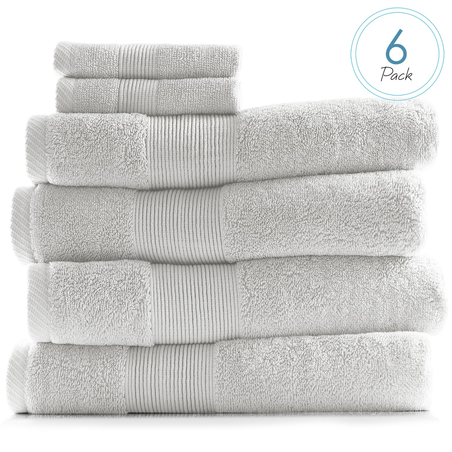 Hearth & Harbor 700 GSM Hand & Bath Towel Collection – 100% Cotton Luxury Set of 4 Bath Towels & 2 Wash Cloths – Ultra Soft & Highly Absorbent Beach, Spa & Bathroom Body Shower Towels