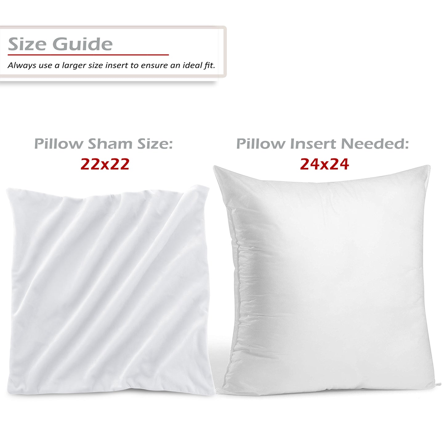 Nestl Throw Pillow Covers, 20x20 & 22x22 Inches, Soft Solid Cushion Covers for Sofa, Set of 2