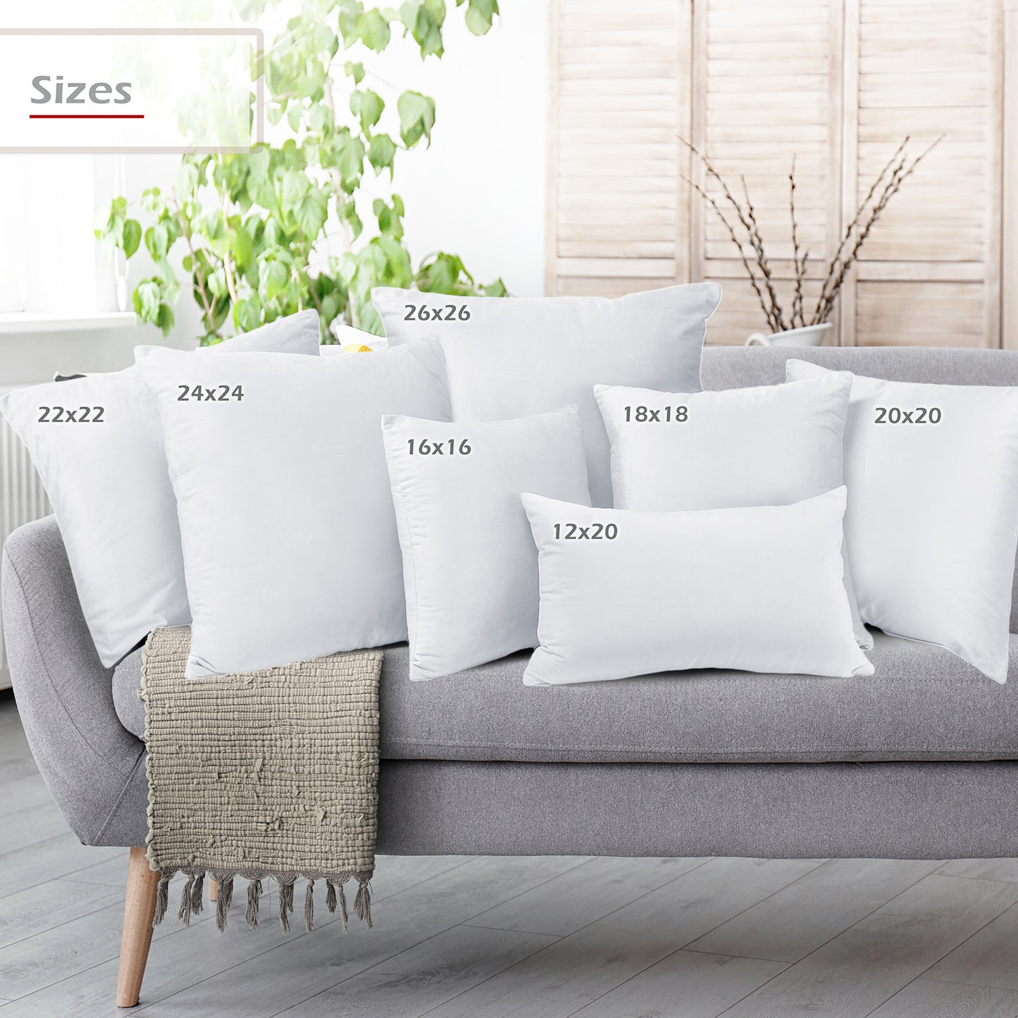 Holiday Nestl Throw Pillow Covers, Cozy Velvet Decorative Outdoor Pillow Covers 16x16 & 18x18 Inches, Soft Solid Cushion Covers for Sofa, Bed and Car, Set of 2
