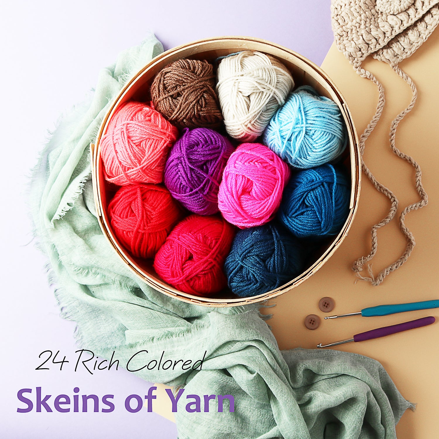  4 Skein YarnArt Jeans Yarn, Cotton Amigurumi Yarn Set, 2-Fine  Knitting and Crochet Yarn, Multicolor Cotton Acrylic Thread, Soft Yarn for  Crafter (Black and White)