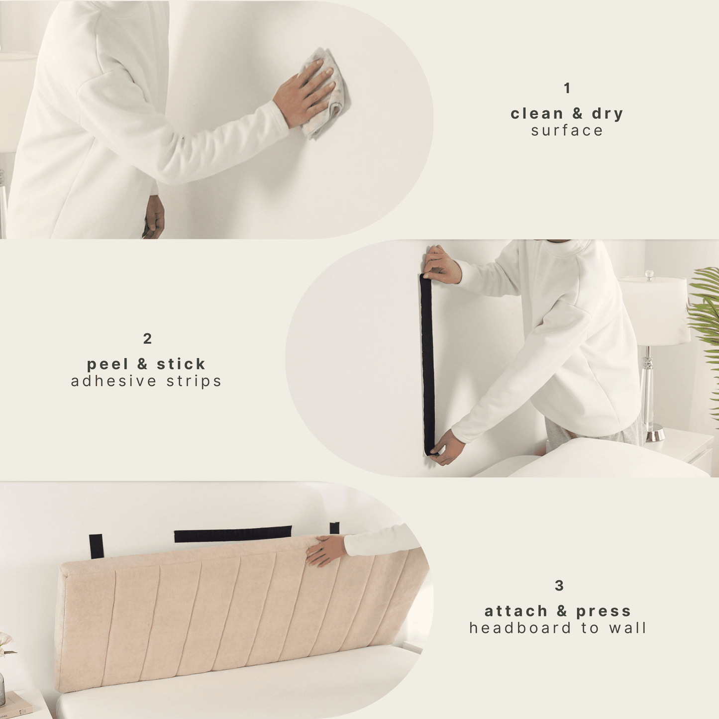 Virtu Upholstered Boucle Bed Headboard