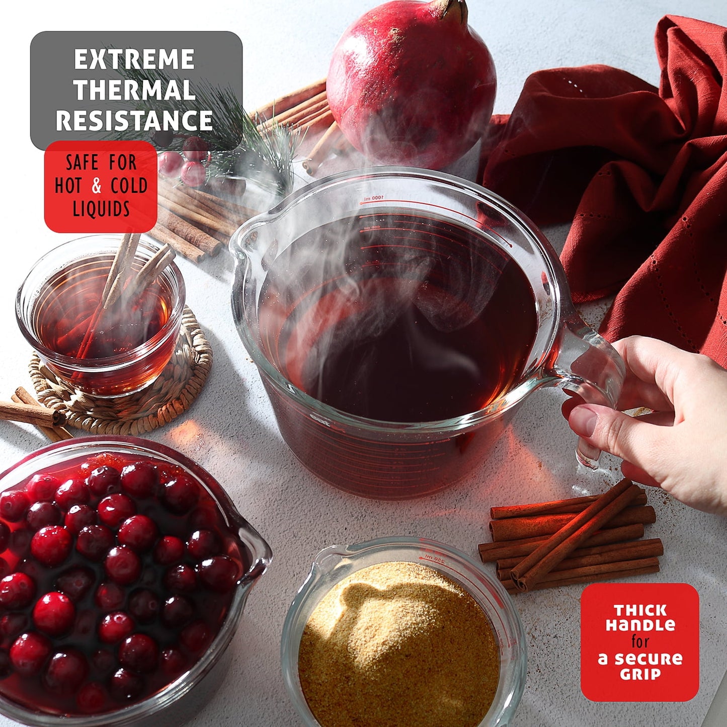 Virtu Glass Measuring Cups Set