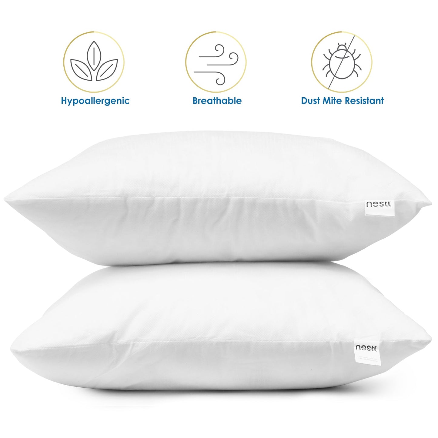 nestl 12x20 Couch Throw Pillow Inserts - Premium Hypoallergennic Pillow Cushion, Decorative Pillows Inserts, Plain Throw Pillows