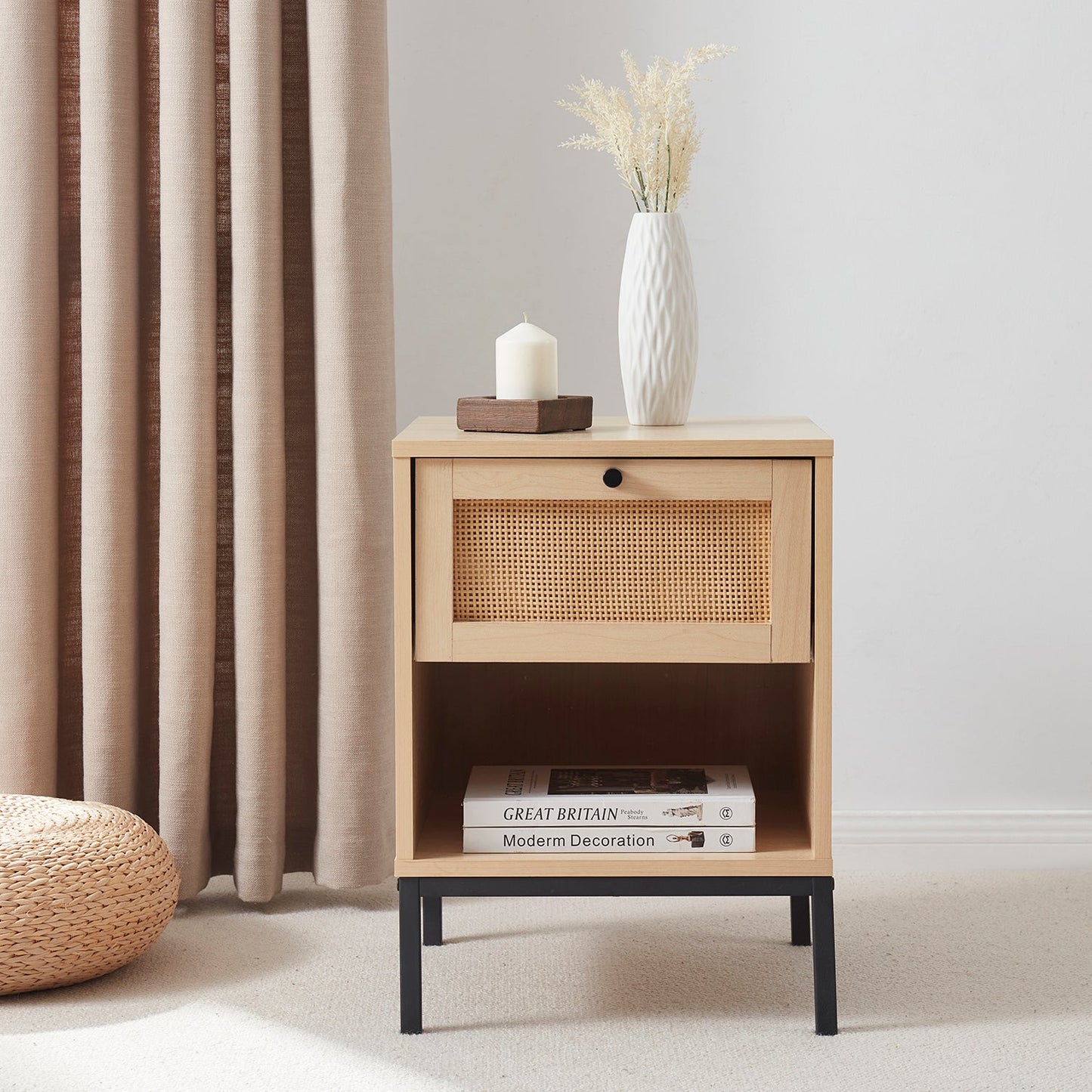 Virtu Small Night Stand End Table