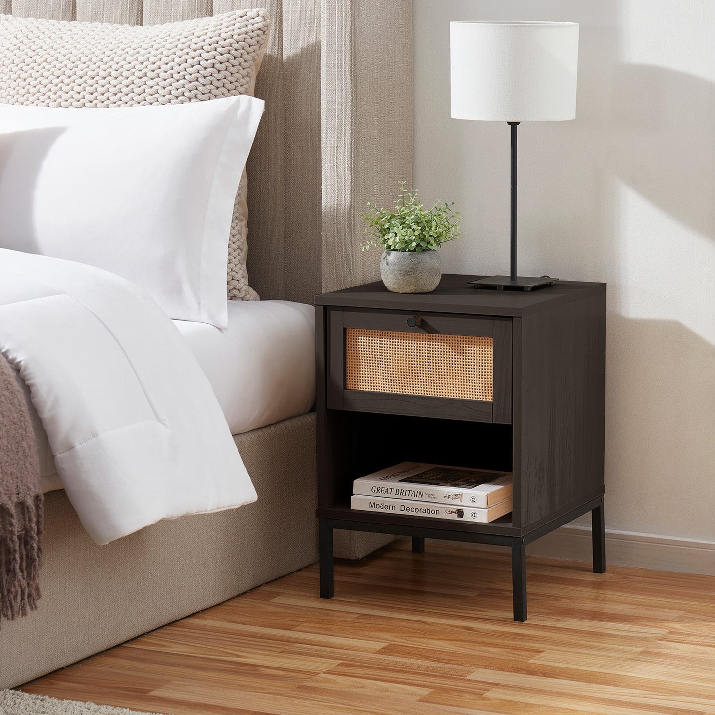 Virtu Small Night Stand End Table