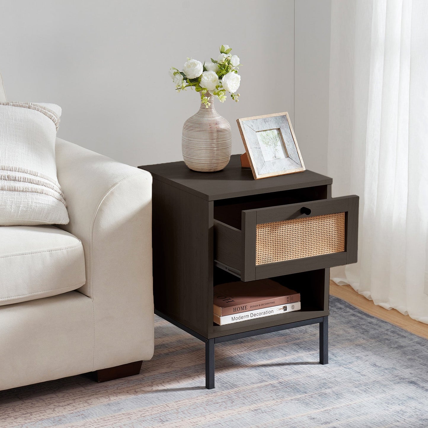 Virtu Small Night Stand End Table
