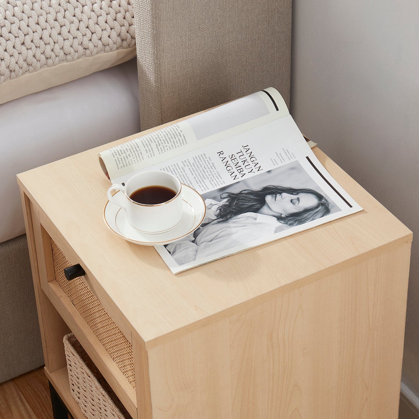 Virtu Small Night Stand End Table
