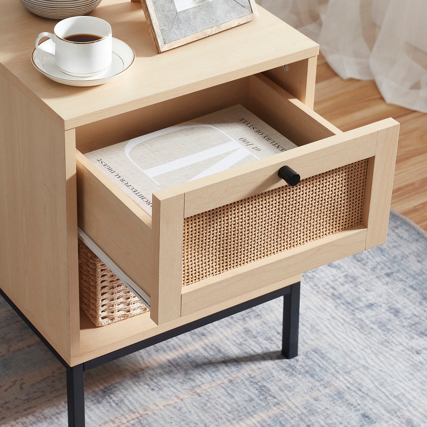 Virtu Small Night Stand End Table