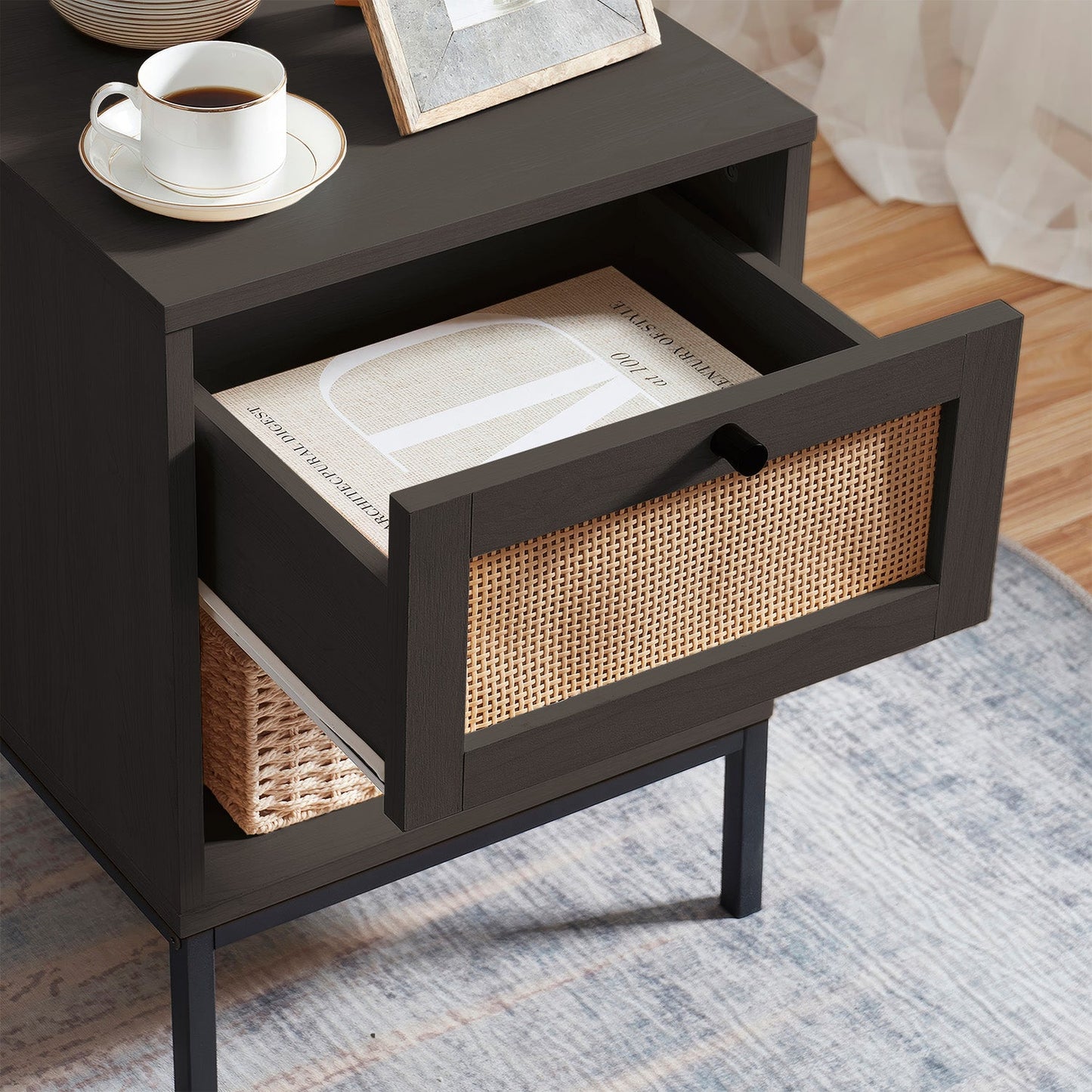 Virtu Small Night Stand End Table