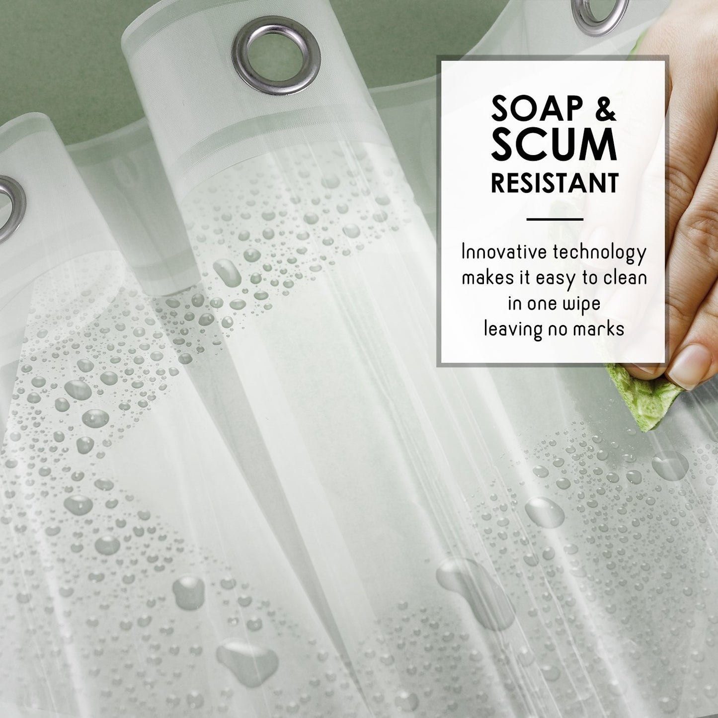 LammaLoe Shower Curtain Liner, Frosted Premium Thick PEVA Shower Liner, Rustproof Grommets, Mildew Resistant, 70" x 72"