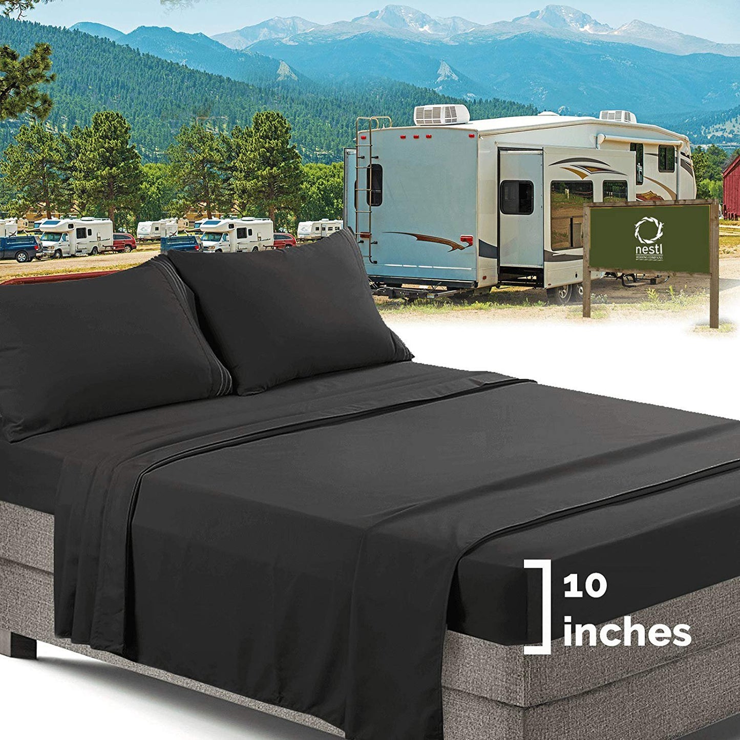 Nestl RV/Short Queen Bed Sheets Set
