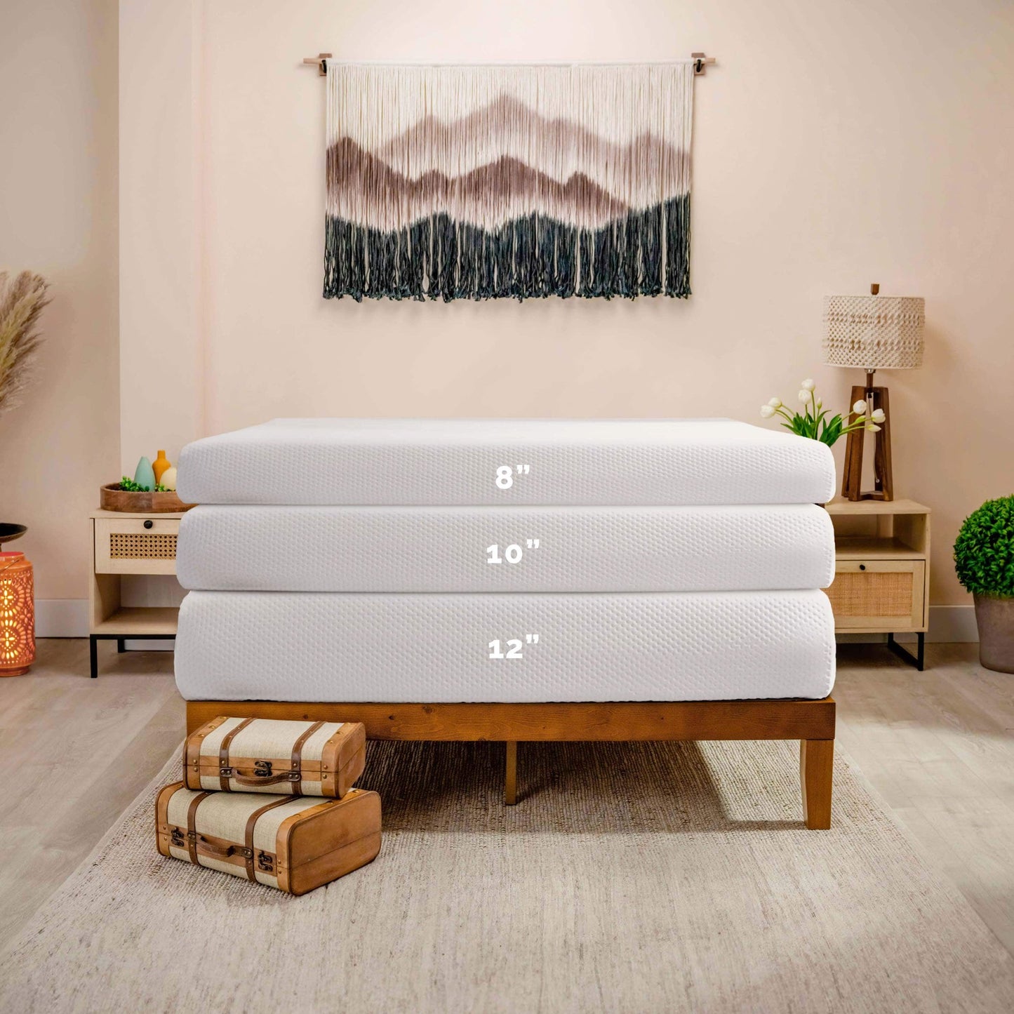 Virtu Green Tea Cooling Graphite Memory Foam Mattress In A Box
