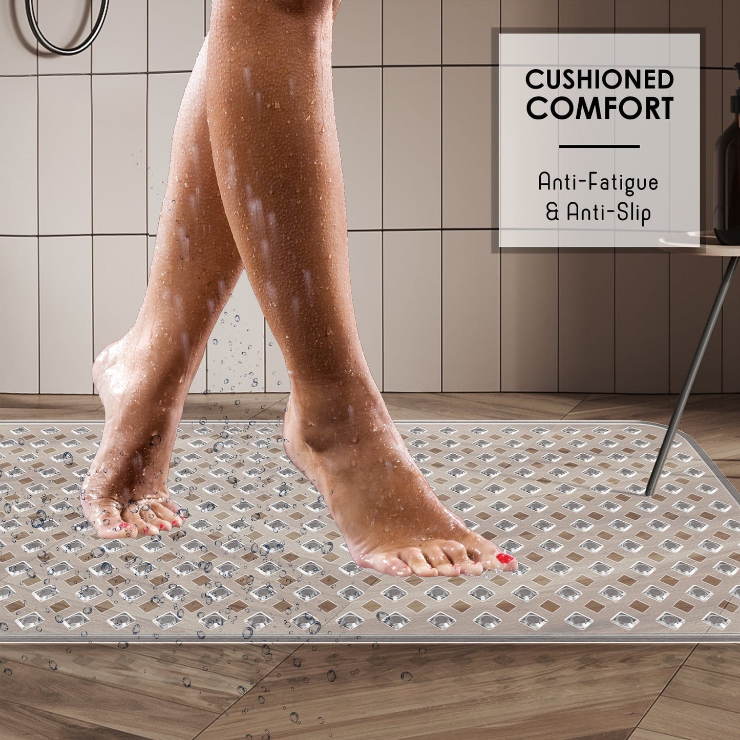 Virtu Shower Mat - 35"x16" Clear Bathtub Mat