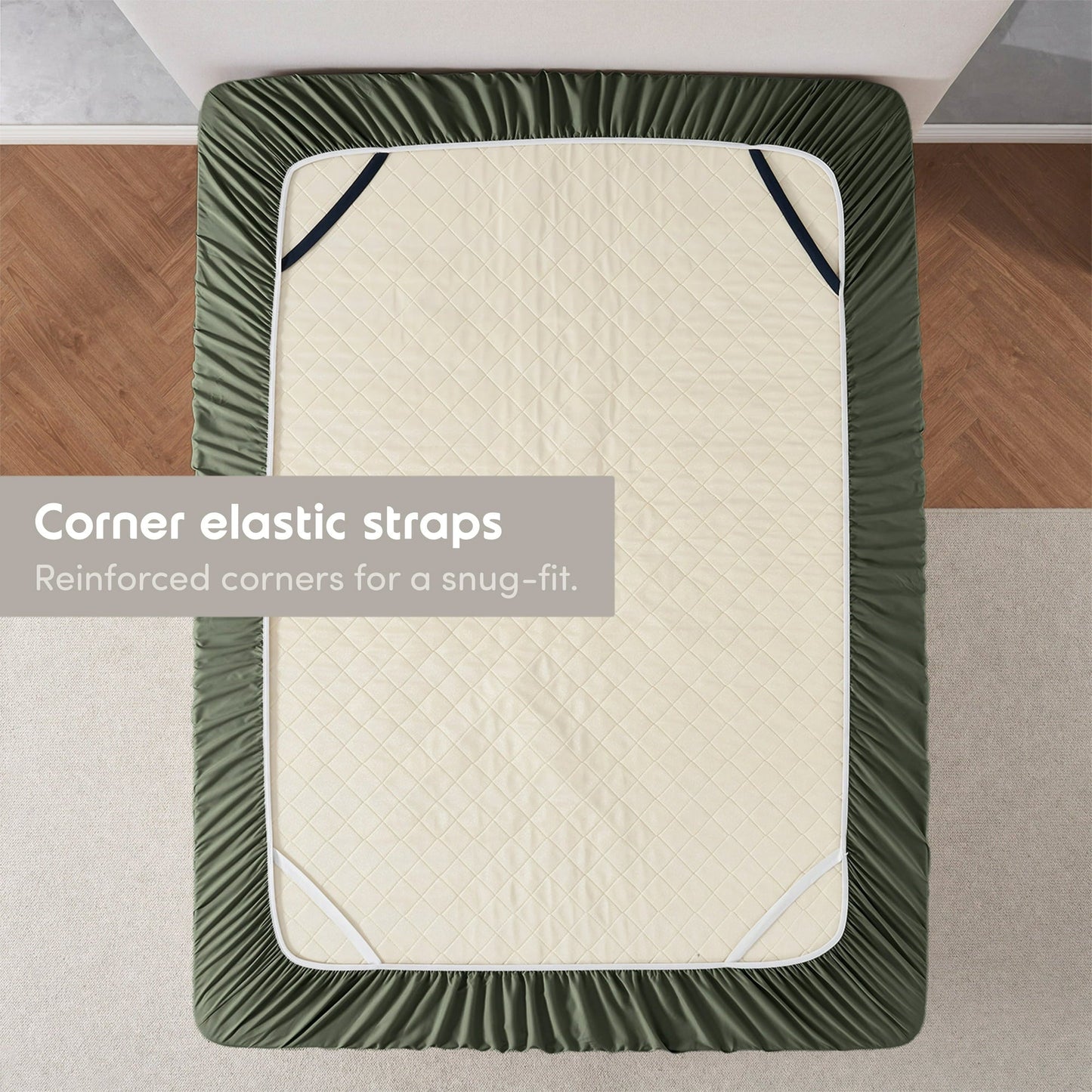 Virtu 1800 Extra Deep Fitted Sheet Queen / King / Cal King