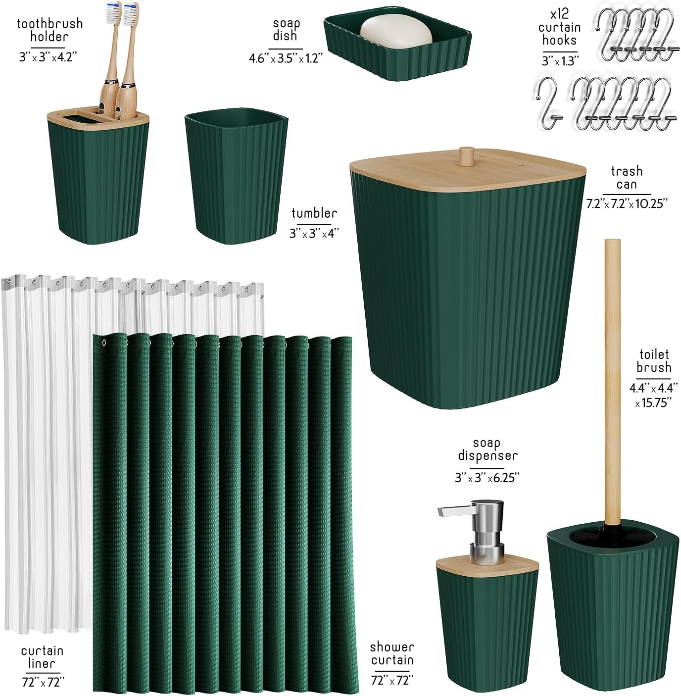 Clara Clark Bathroom Accessories Set