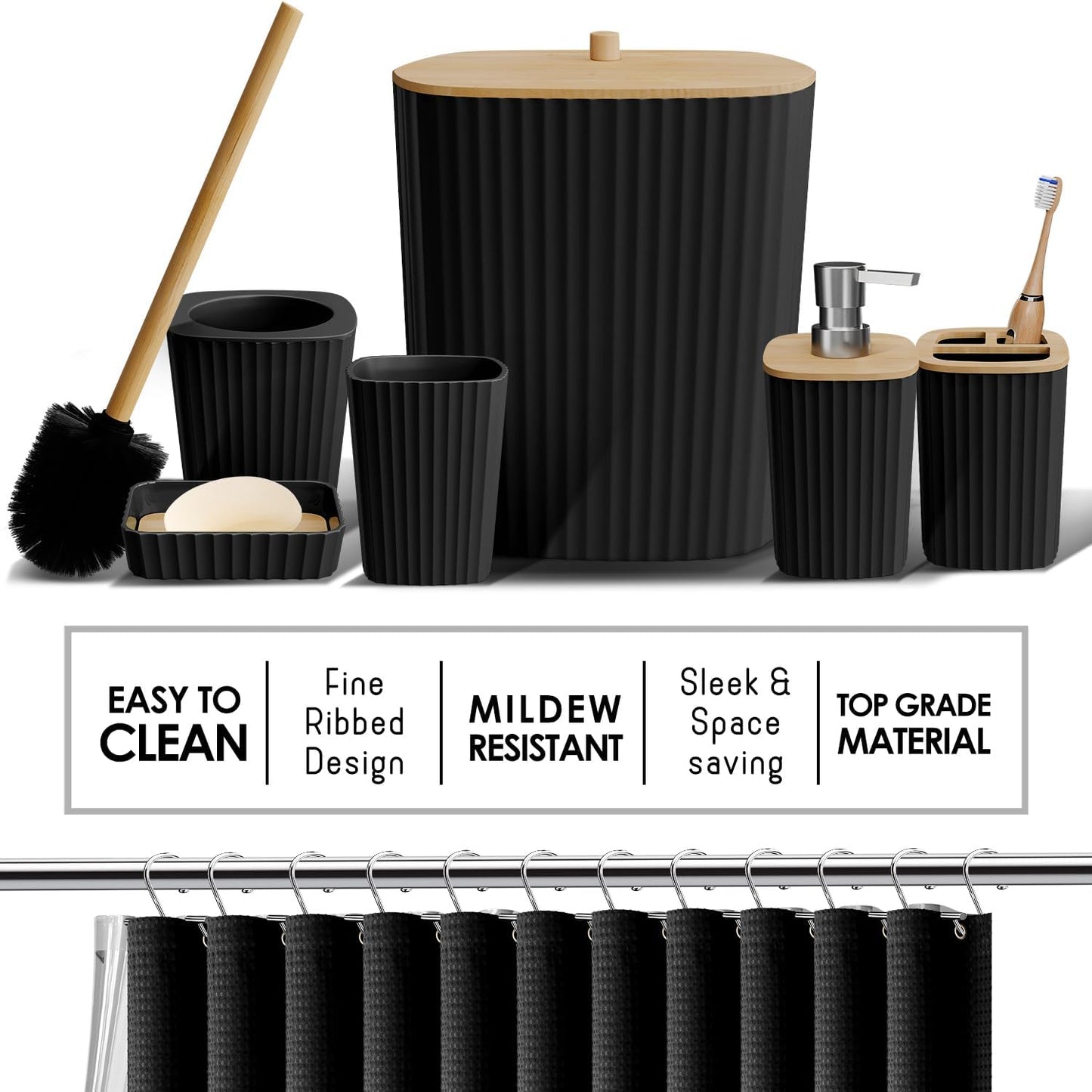 Clara Clark Bathroom Accessories Set