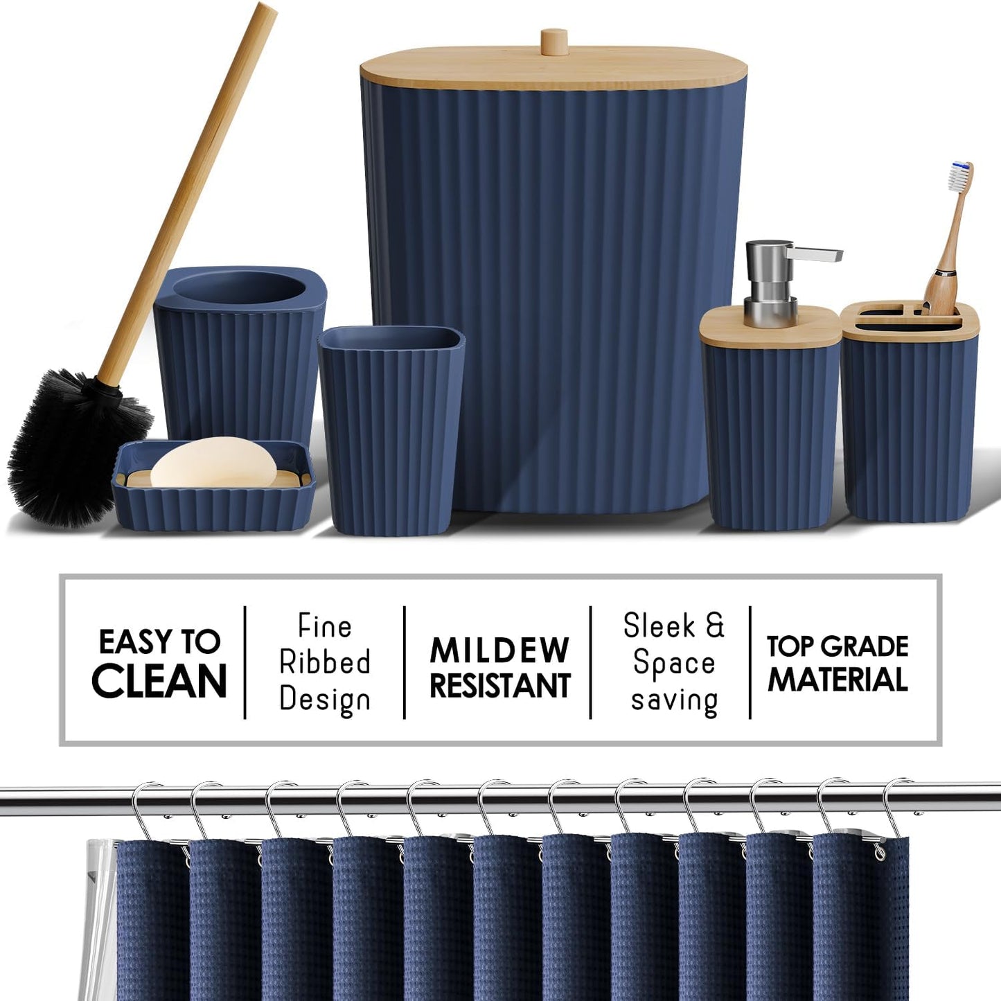 Clara Clark Bathroom Accessories Set