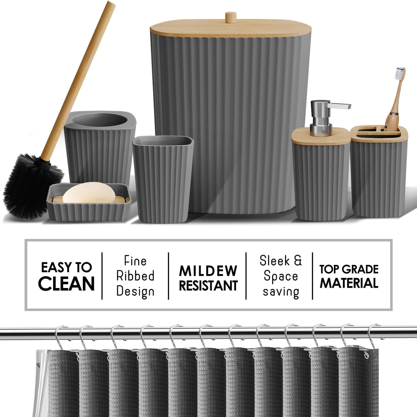 Clara Clark Bathroom Accessories Set