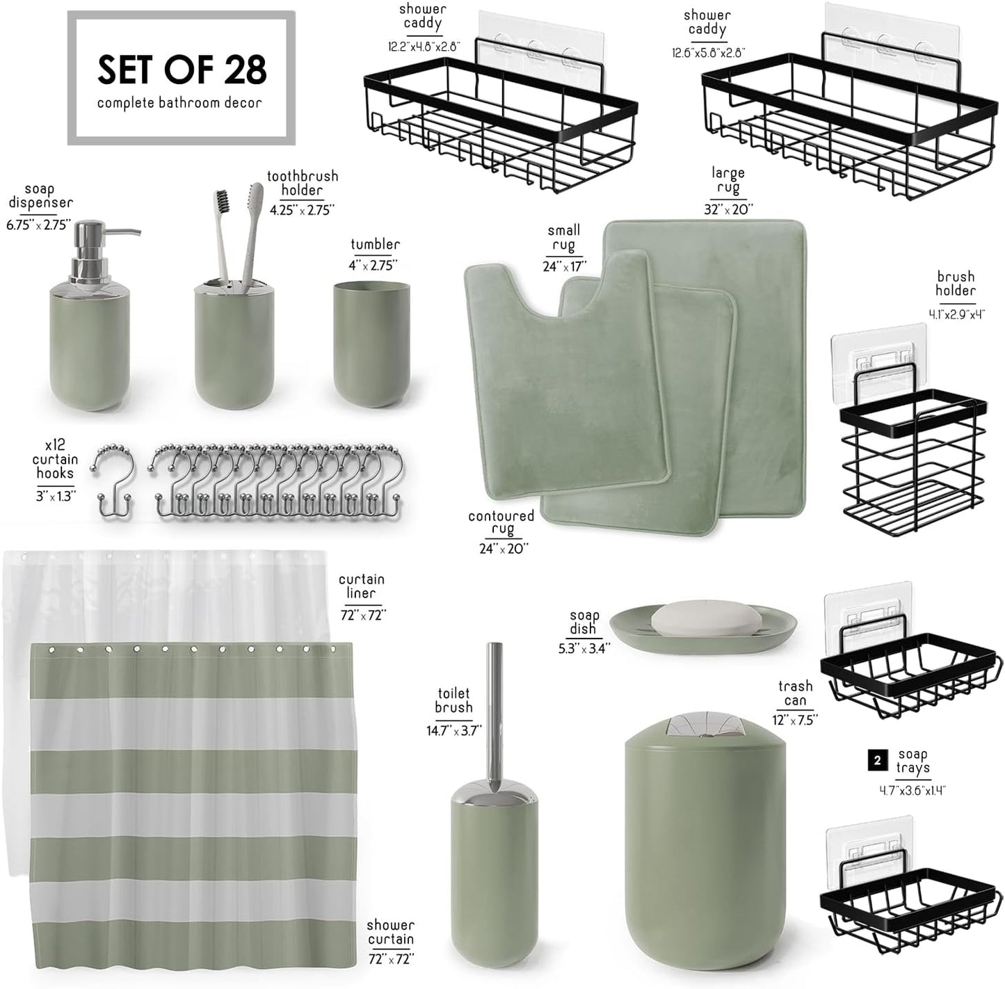 Clara Clark Bathroom Set with Accessories