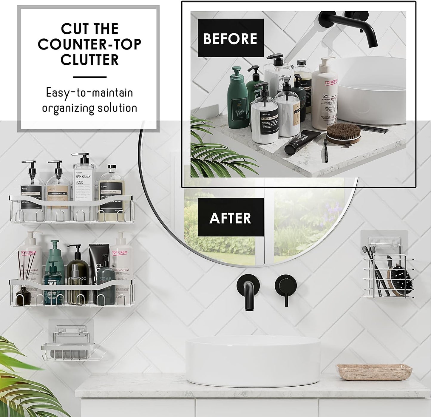 Clara Clark Polyresin Bathroom Accessories Set