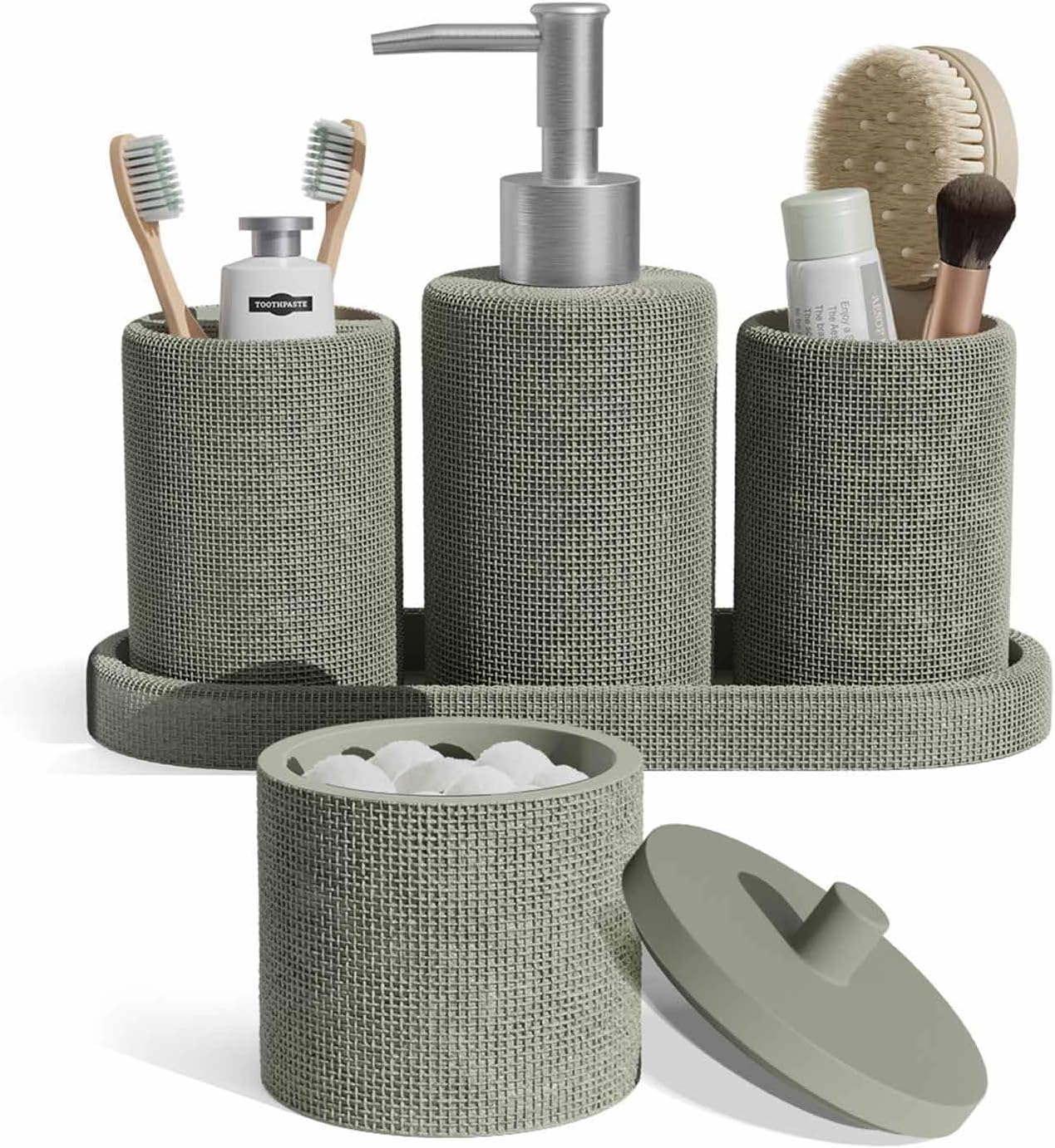 Clara Clark Polyresin Bathroom Accessories Set