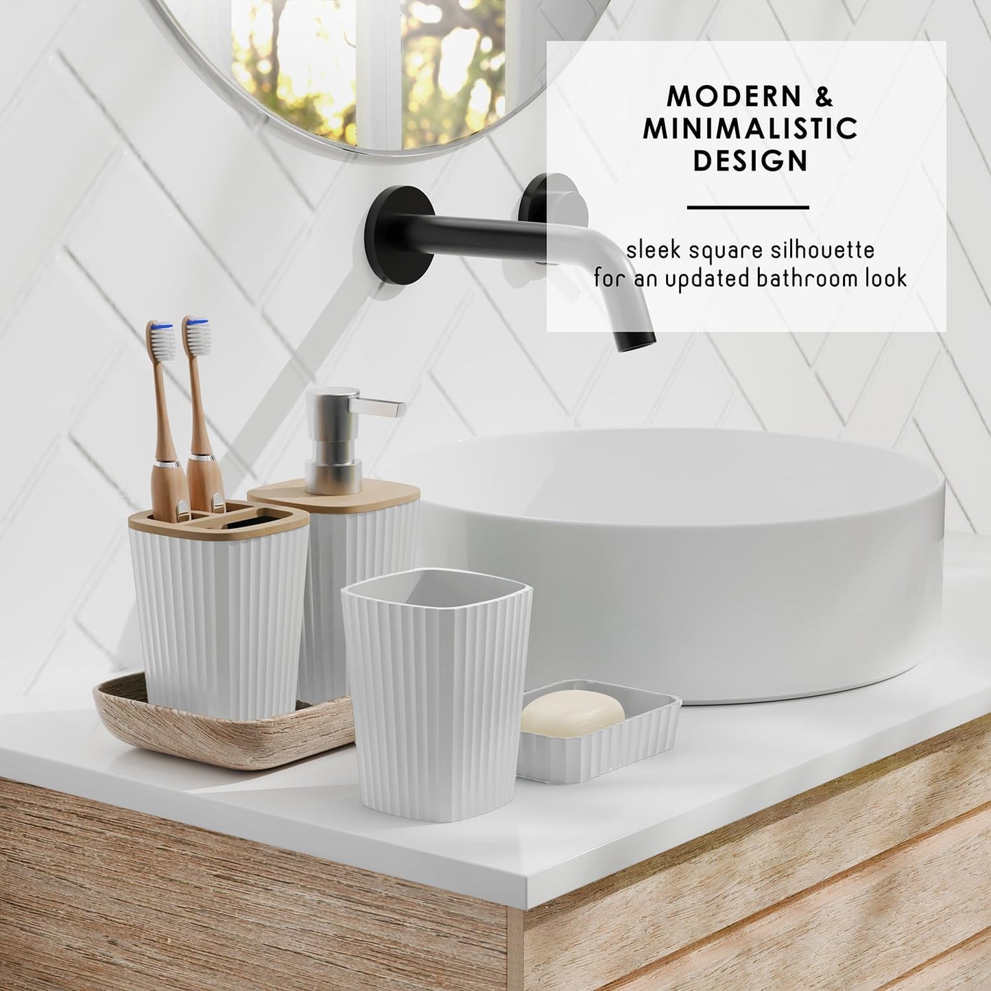 Clara Clark Bathroom Accessories Set