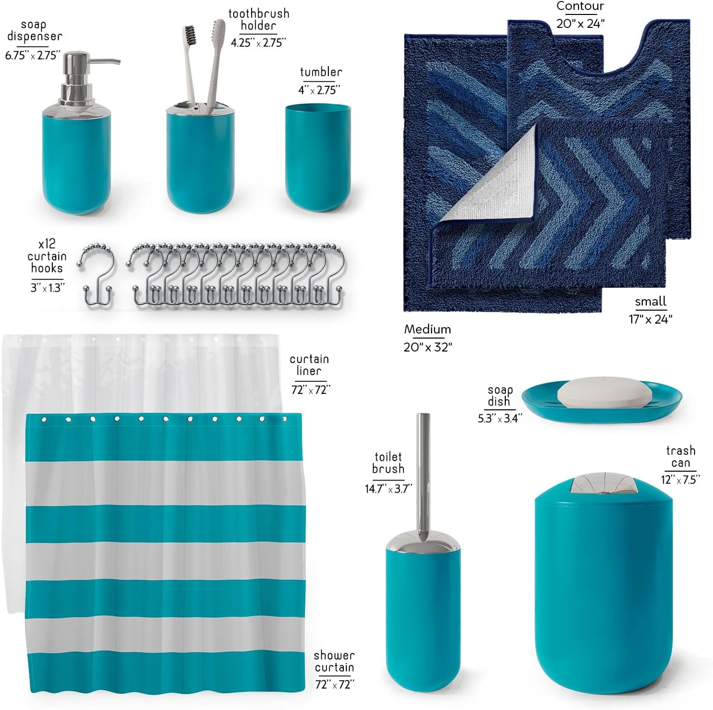 Clara Clark Bathroom Set with Accessories