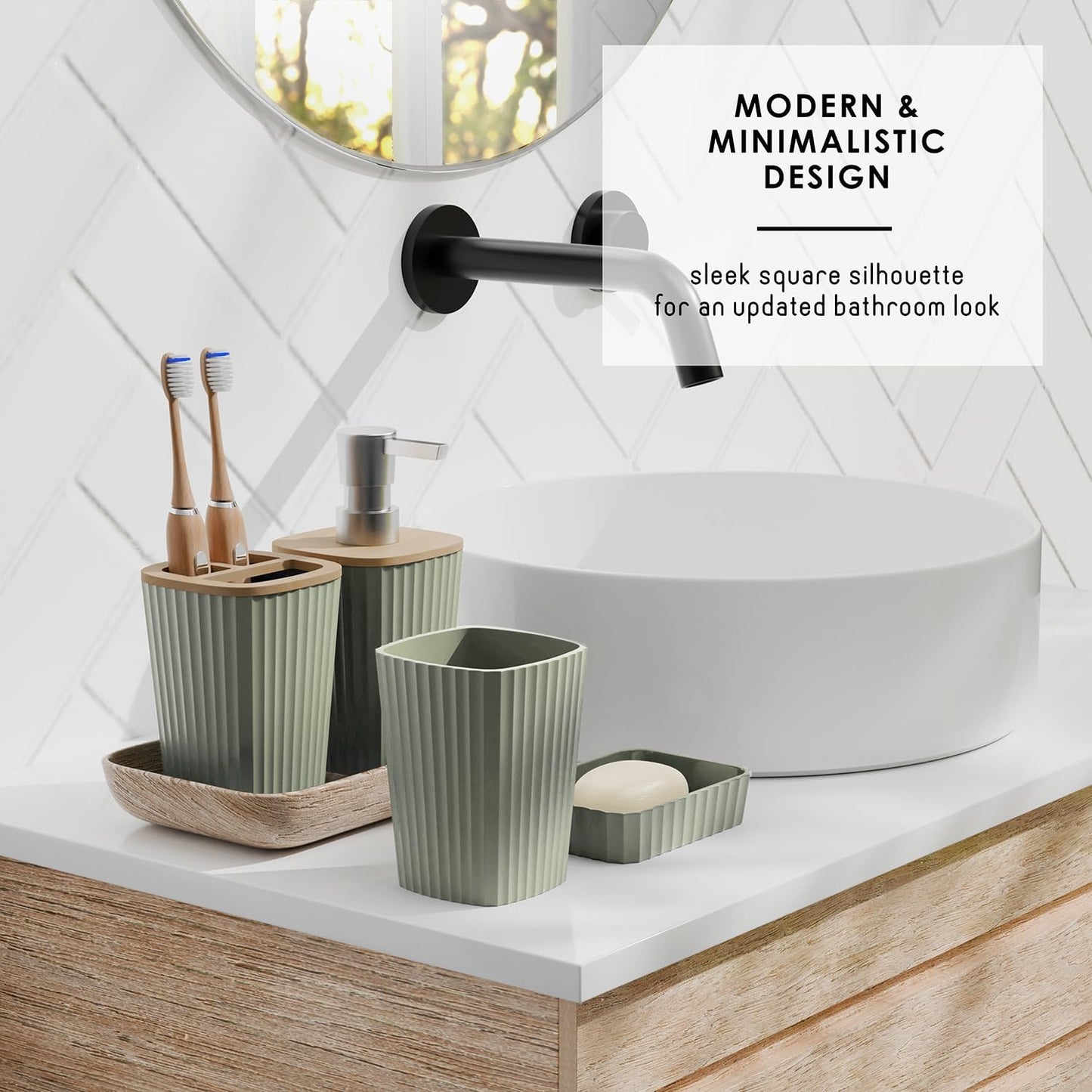 Clara Clark Bathroom Accessories Set