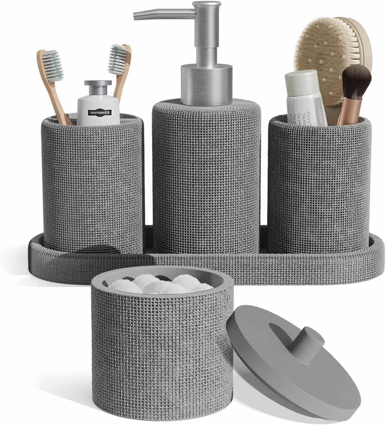 Clara Clark Polyresin Bathroom Accessories Set