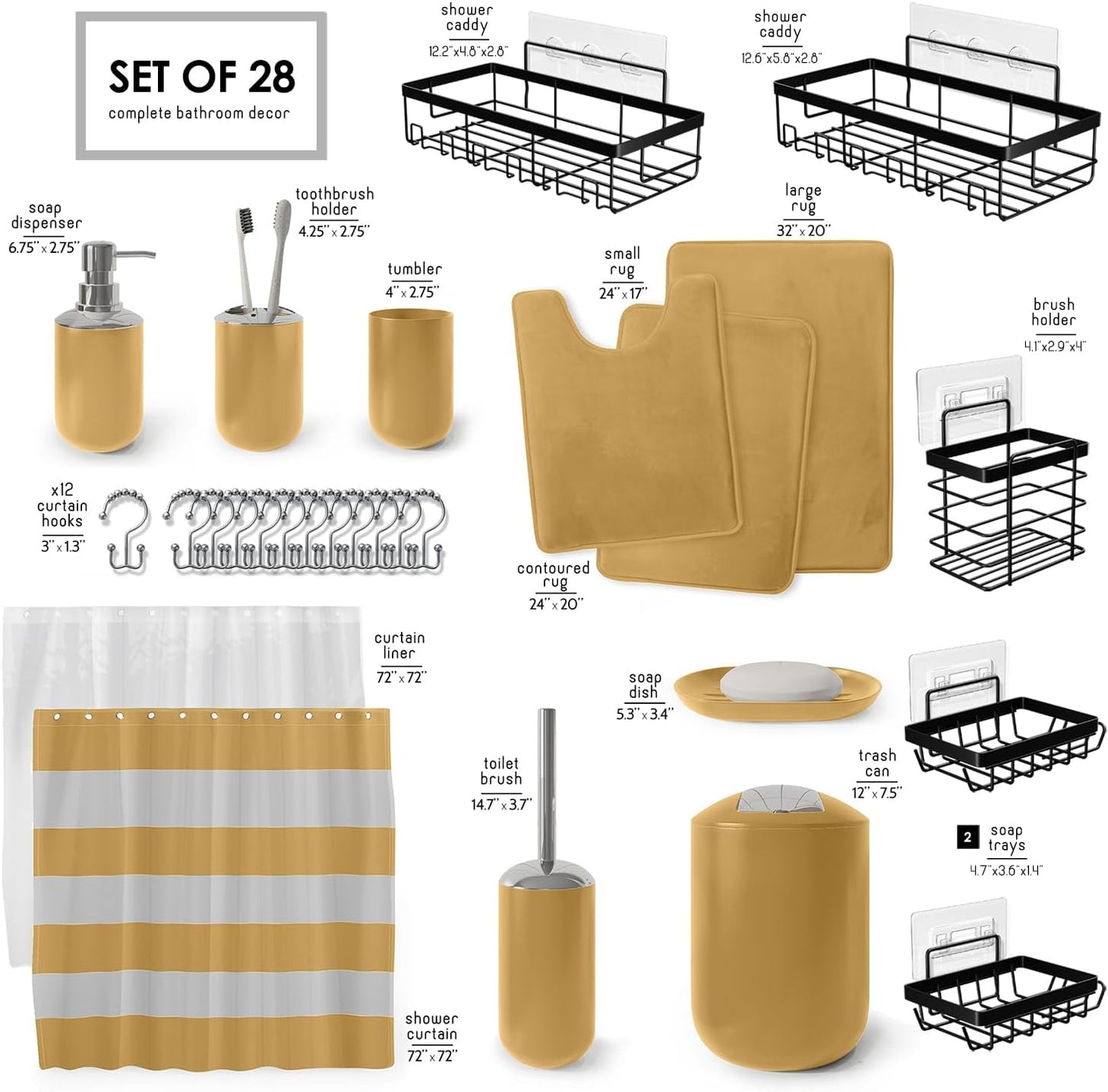 Clara Clark Bathroom Set with Accessories