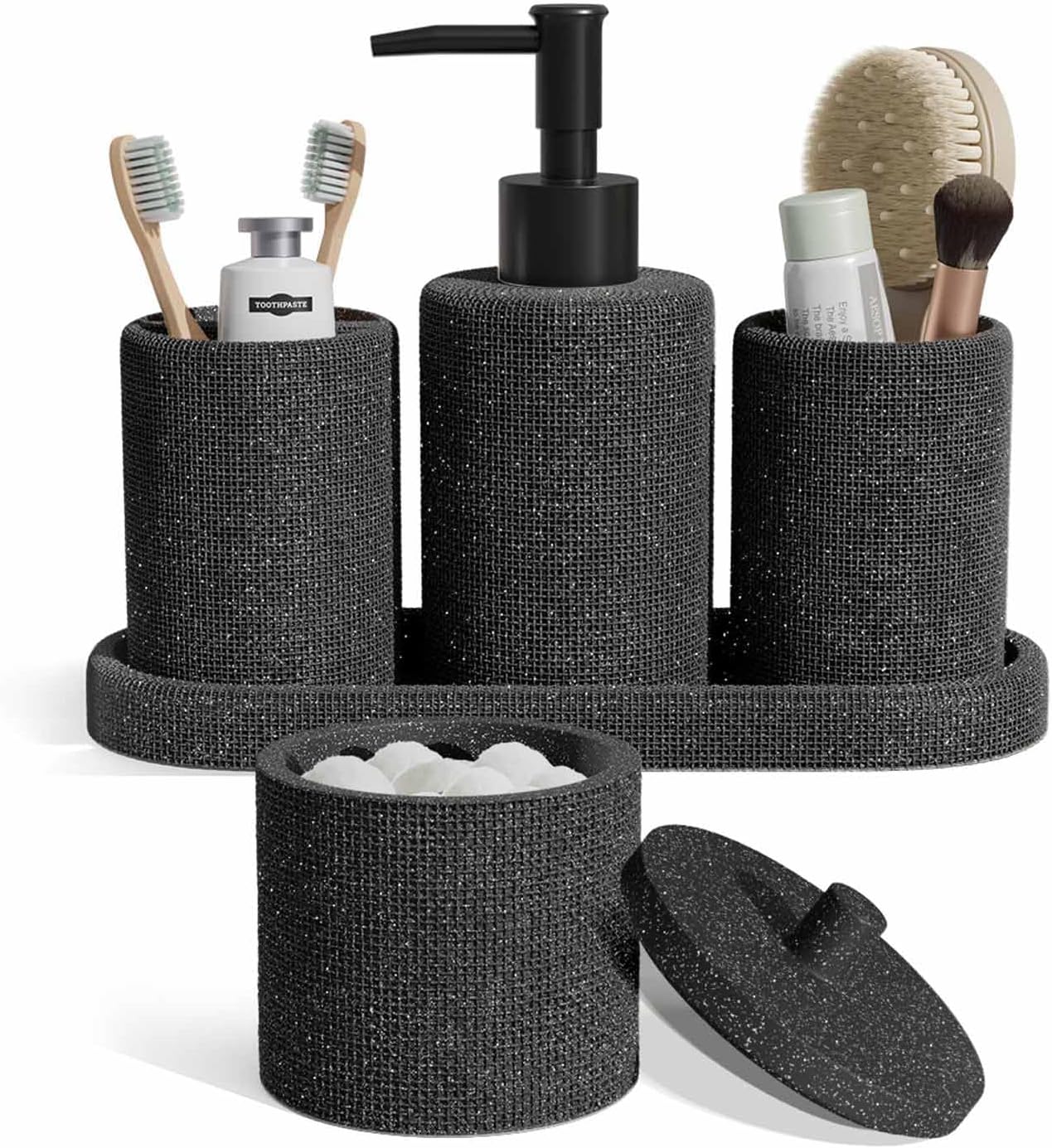 Clara Clark Polyresin Bathroom Accessories Set